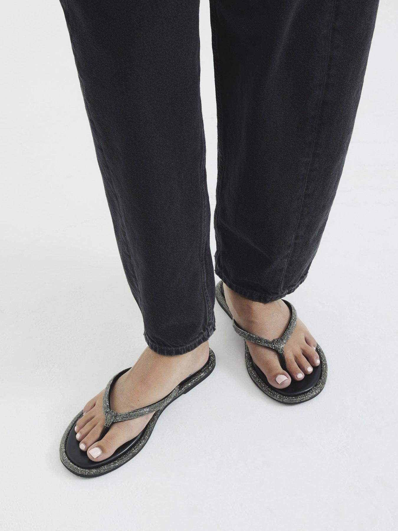 Image 4 of 5 of River Island Leather Embellished Sandals