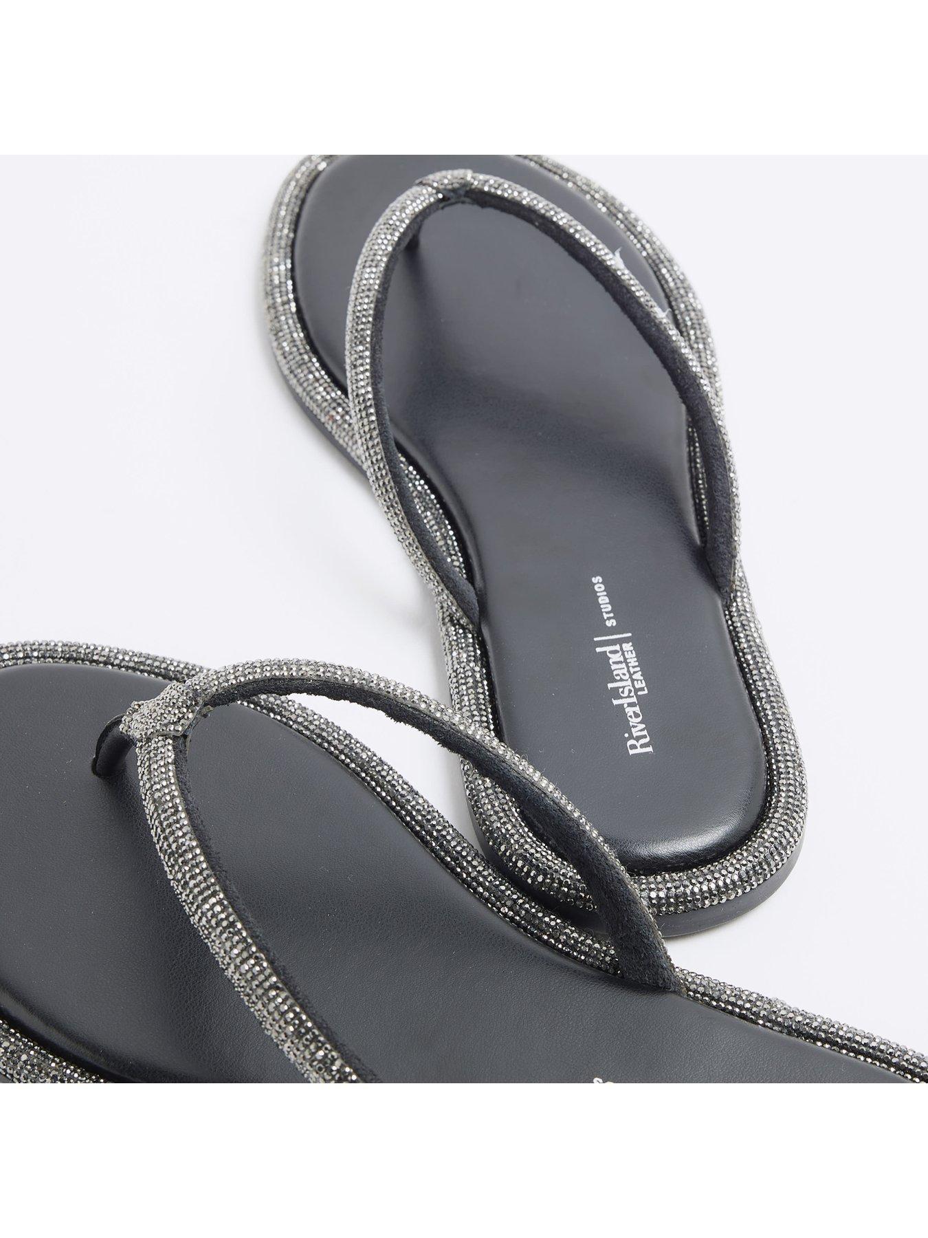 Image 5 of 5 of River Island Leather Embellished Sandals