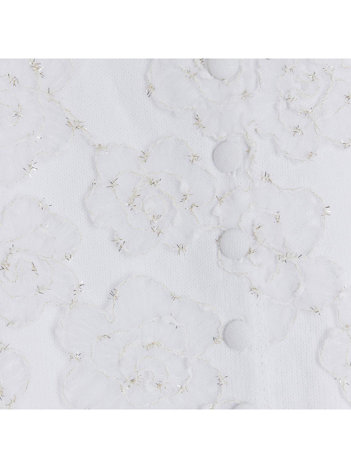 Image 5 of 5 of River Island Short Sleeve Floral Overlay Cardigan