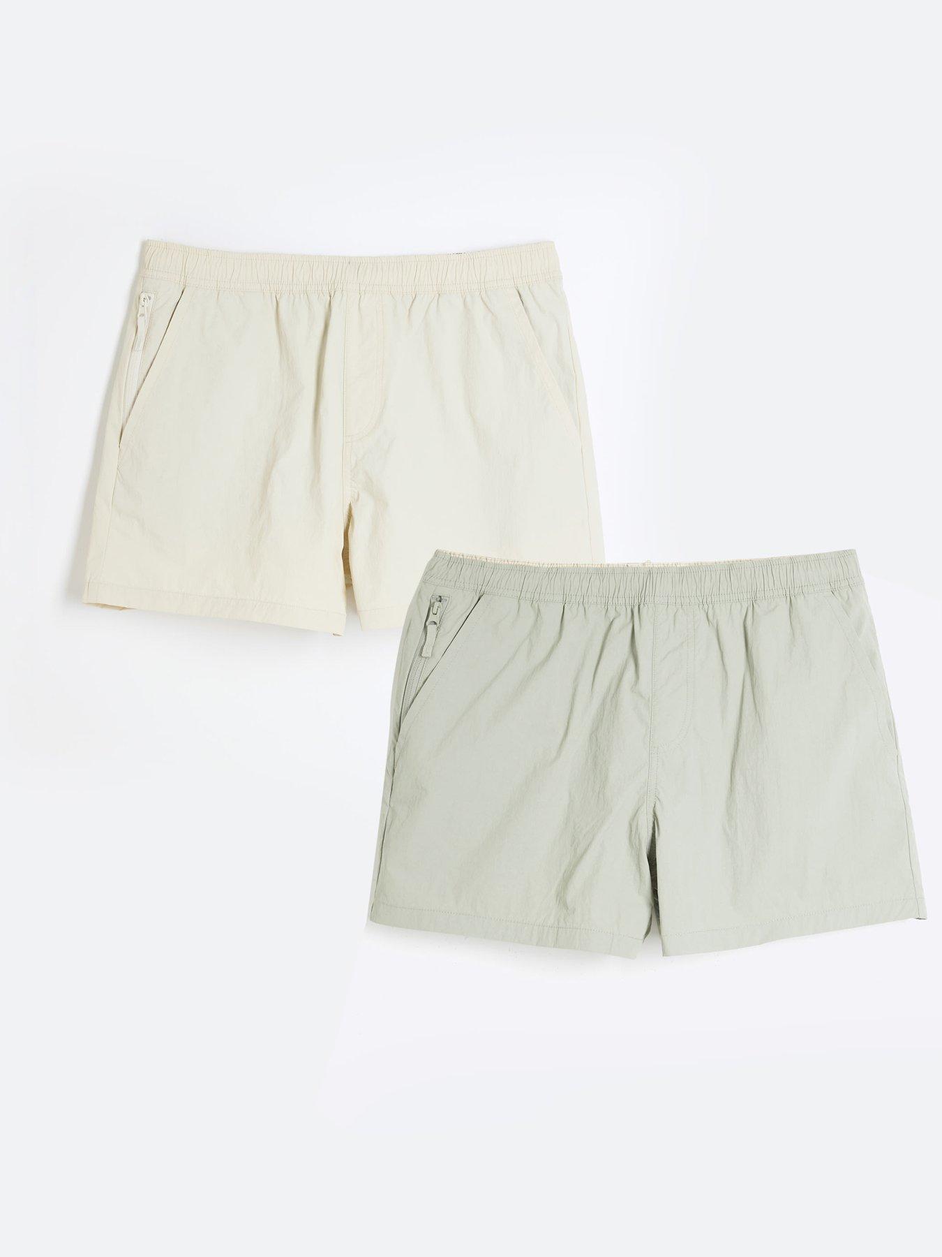 undefined Beige Pack Of 2 Swim Shorts