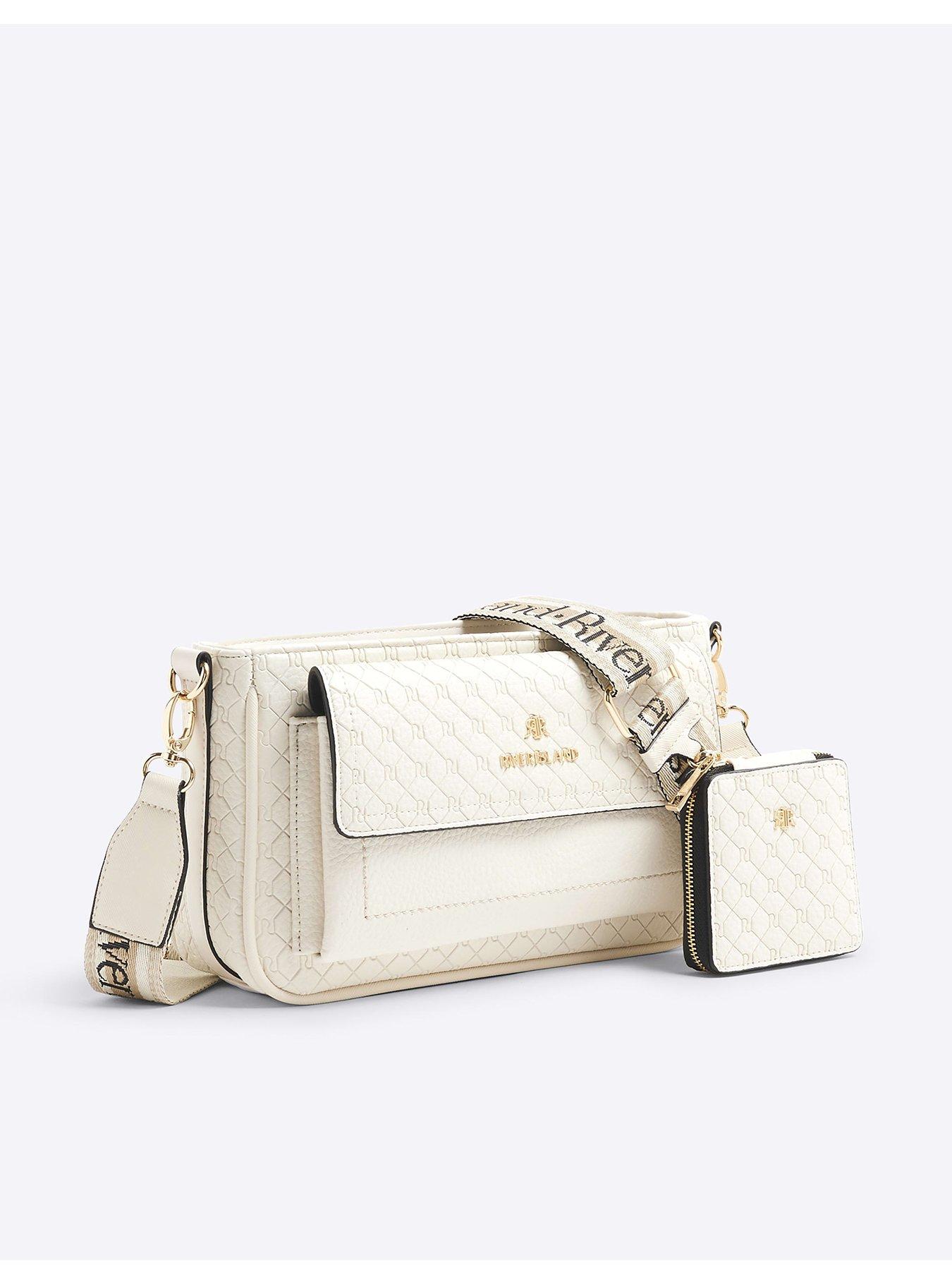 Image 3 of 5 of River Island Ri Monogram Pouchette Cross Body Bag