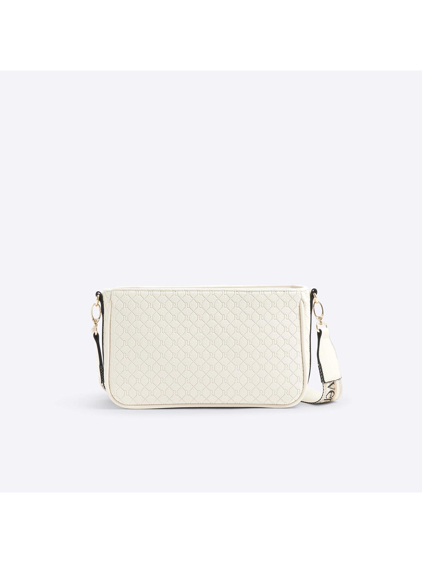 Image 4 of 5 of River Island Ri Monogram Pouchette Cross Body Bag