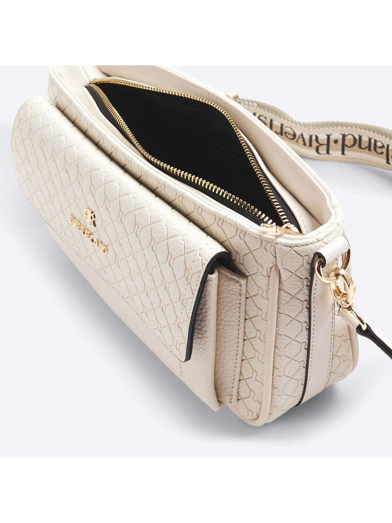 Image 5 of 5 of River Island Ri Monogram Pouchette Cross Body Bag