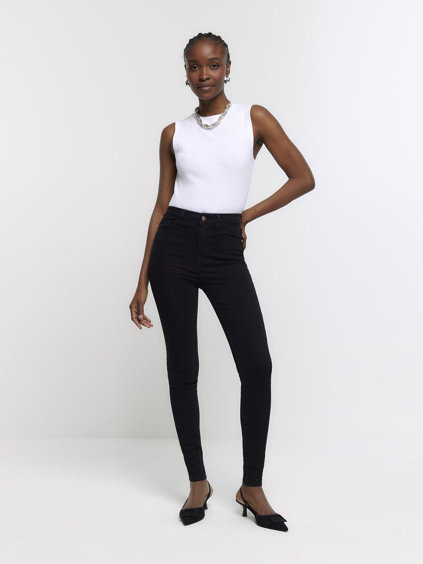 undefined High Waisted Skinny Jeans