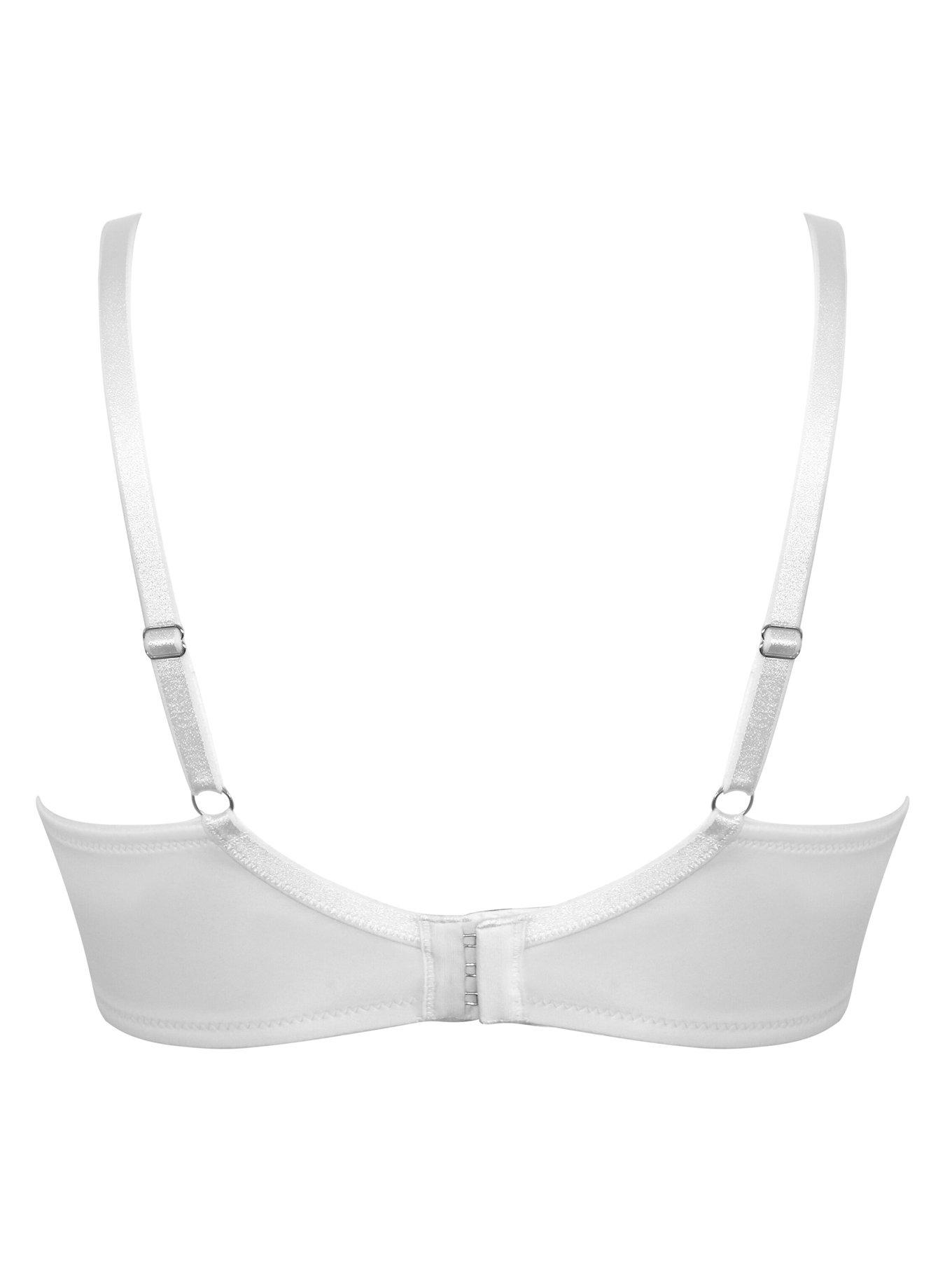 Image 4 of 4 of Pour Moi New Romance Padded Non-Wired T-Shirt Bra - White