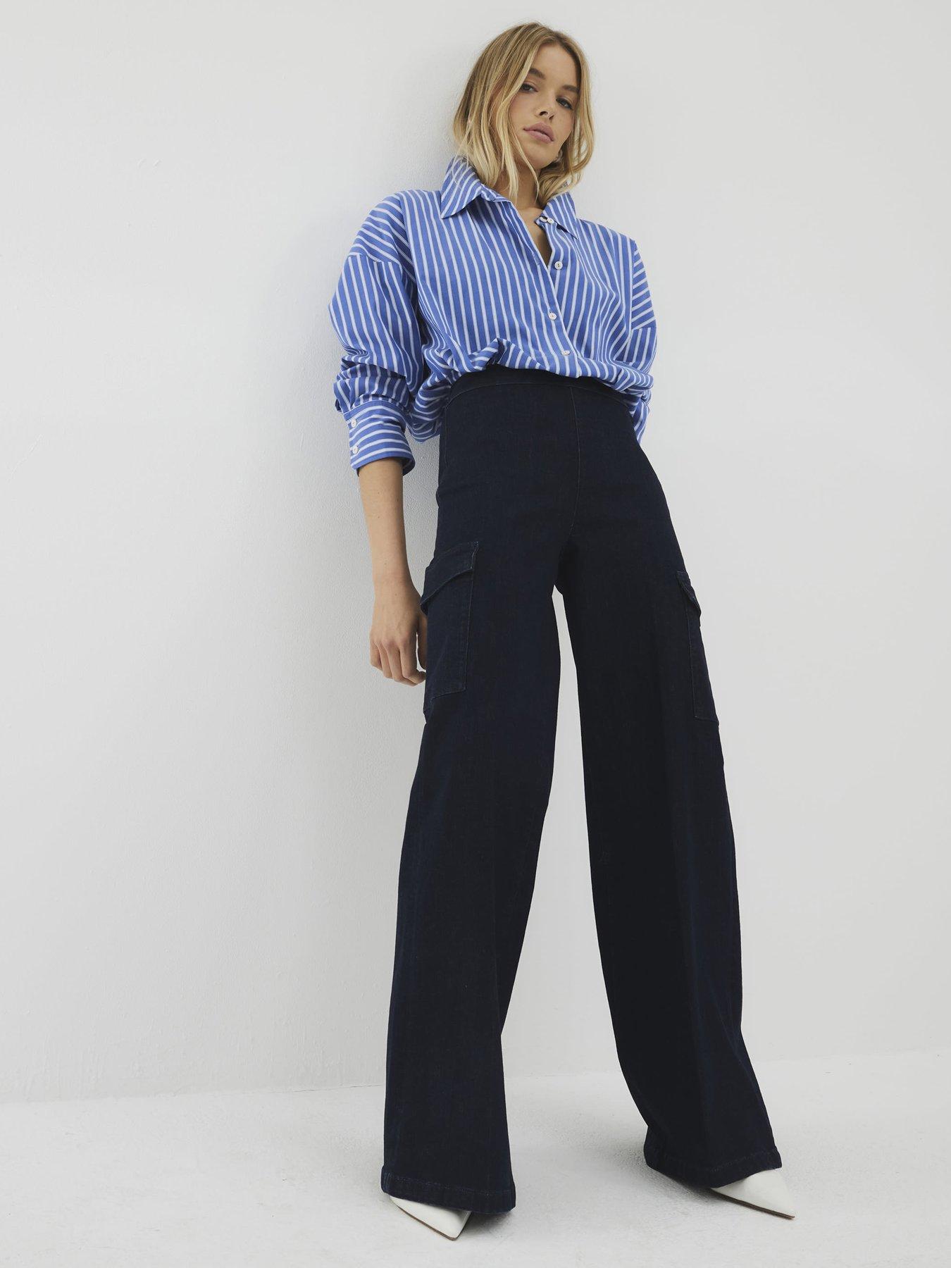 undefined Super Wide Leg Cargo Jeans