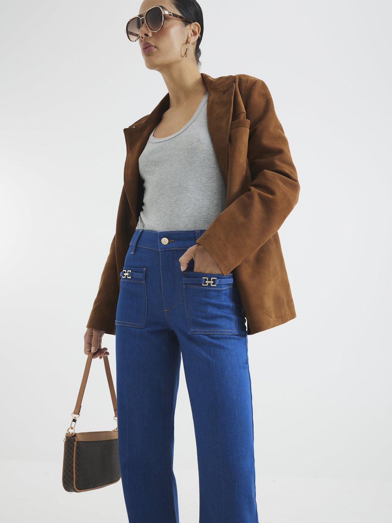 Image 4 of 4 of River Island High Rise Relaxed Flared Jeans