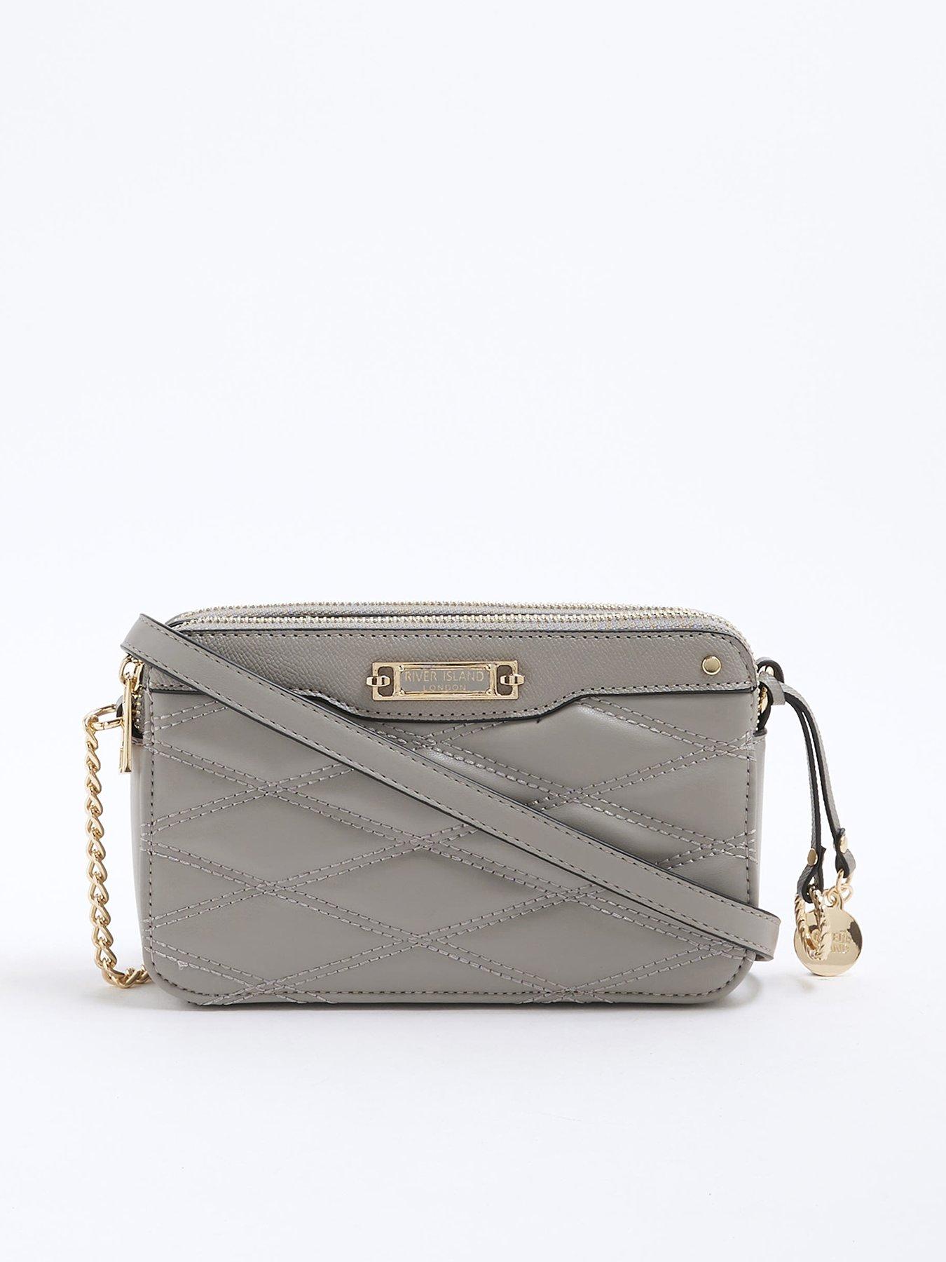 undefined Faux Leather Quilted Cross Body Bag