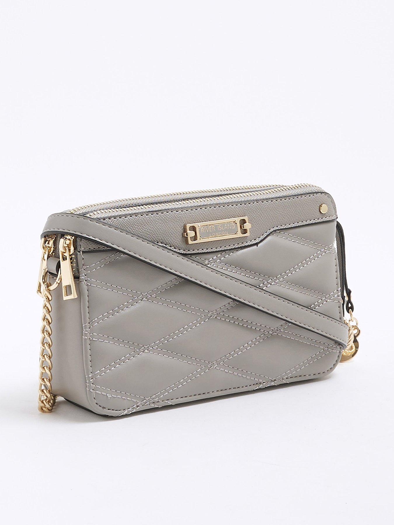 Image 3 of 4 of River Island Faux Leather Quilted Cross Body Bag
