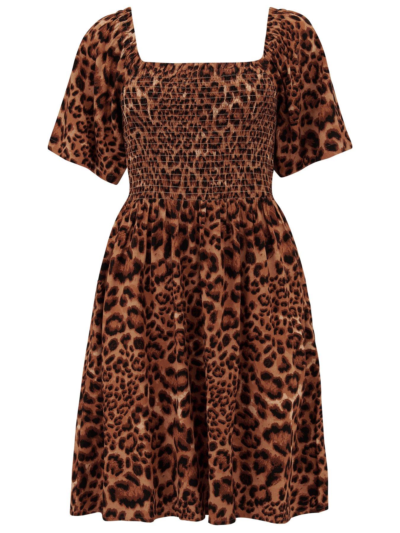 Image 3 of 4 of Pour Moi Angel Sleeve Shirred Bodice Woven Dress