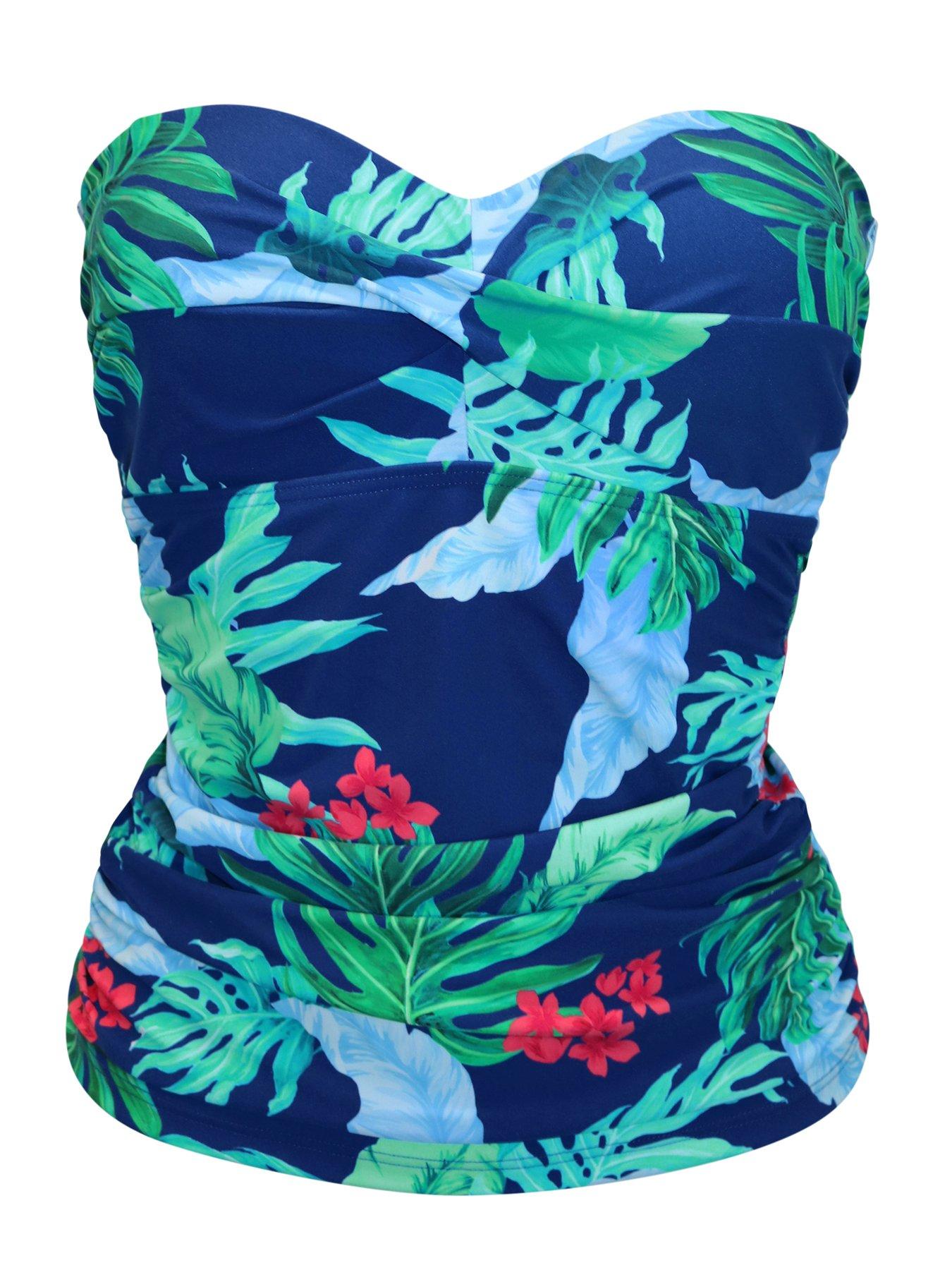 Image 3 of 4 of Pour Moi Kefalonia Non-Wired Strapless Tankini Top - Multi