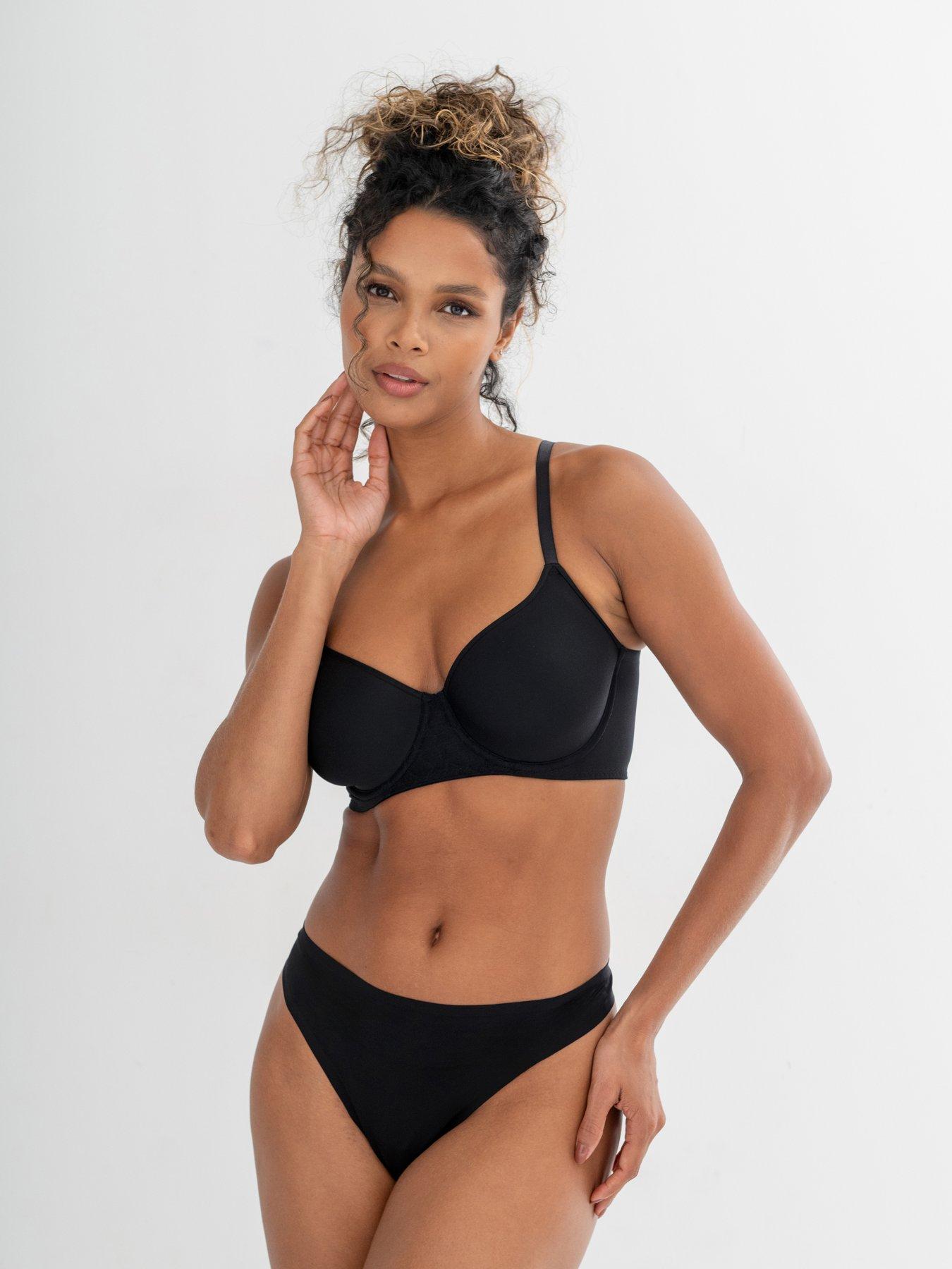 Image 1 of 4 of Pour Moi Bonded No VPL Thong - Black