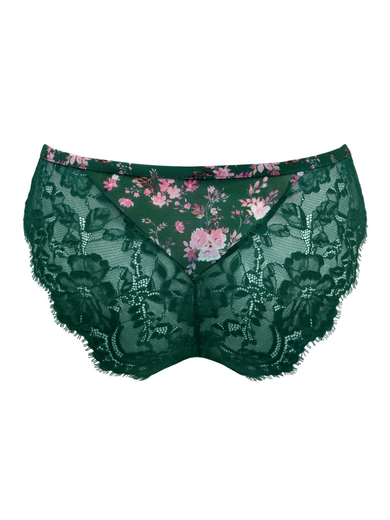 Image 4 of 4 of Pour Moi Bliss Printed Mesh Brazilian Brief