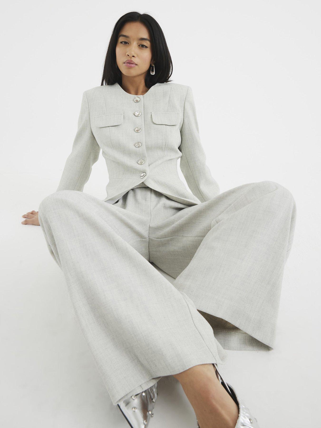 Image 3 of 5 of River Island Petite Military Jacket - Beige
