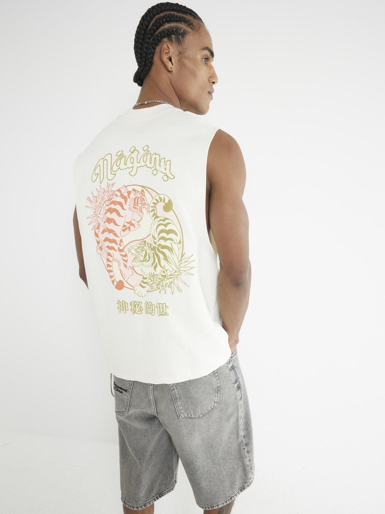 Image 2 of 4 of River Island Beige Japanese Yin Yang Tank