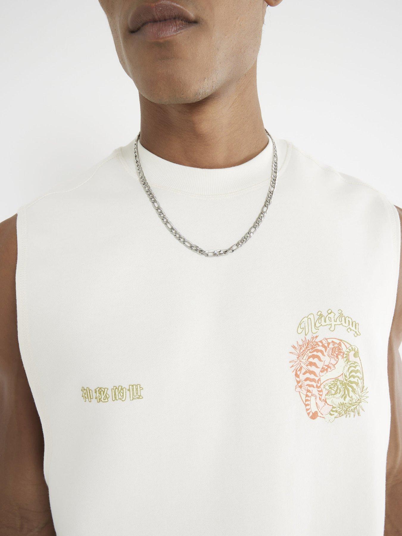 Image 4 of 4 of River Island Beige Japanese Yin Yang Tank