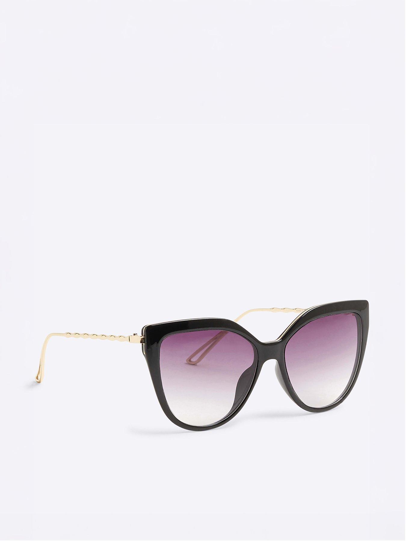 undefined Cat Eye Gold Arm Sunglasses
