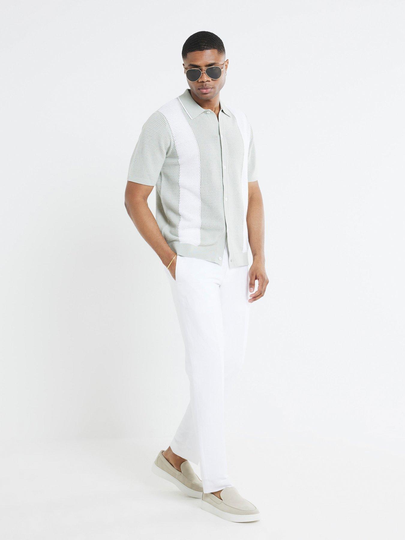 Image 3 of 4 of River Island Crochet Colour Block Shirt