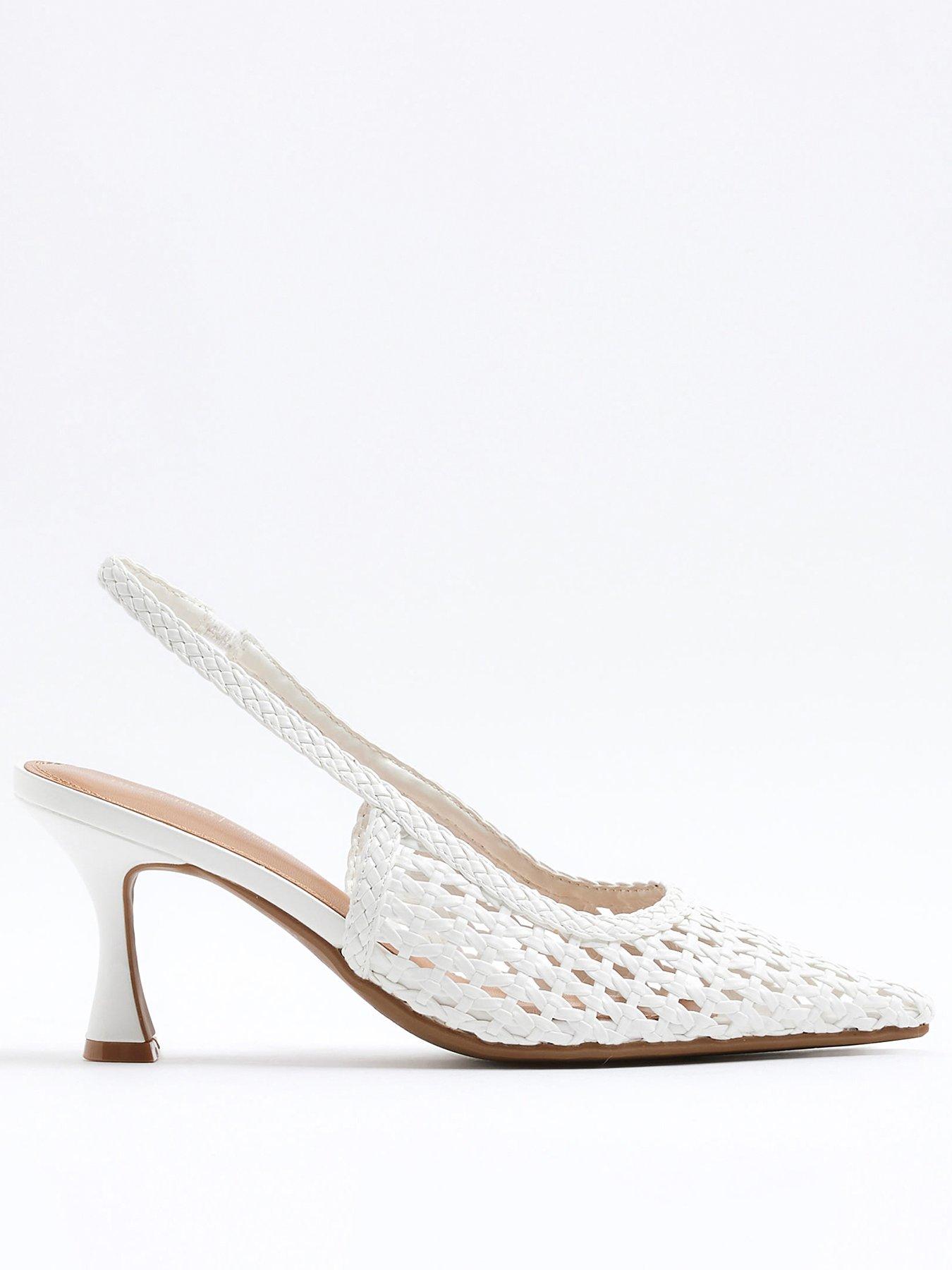 undefined Woven Sling Back Court Heels