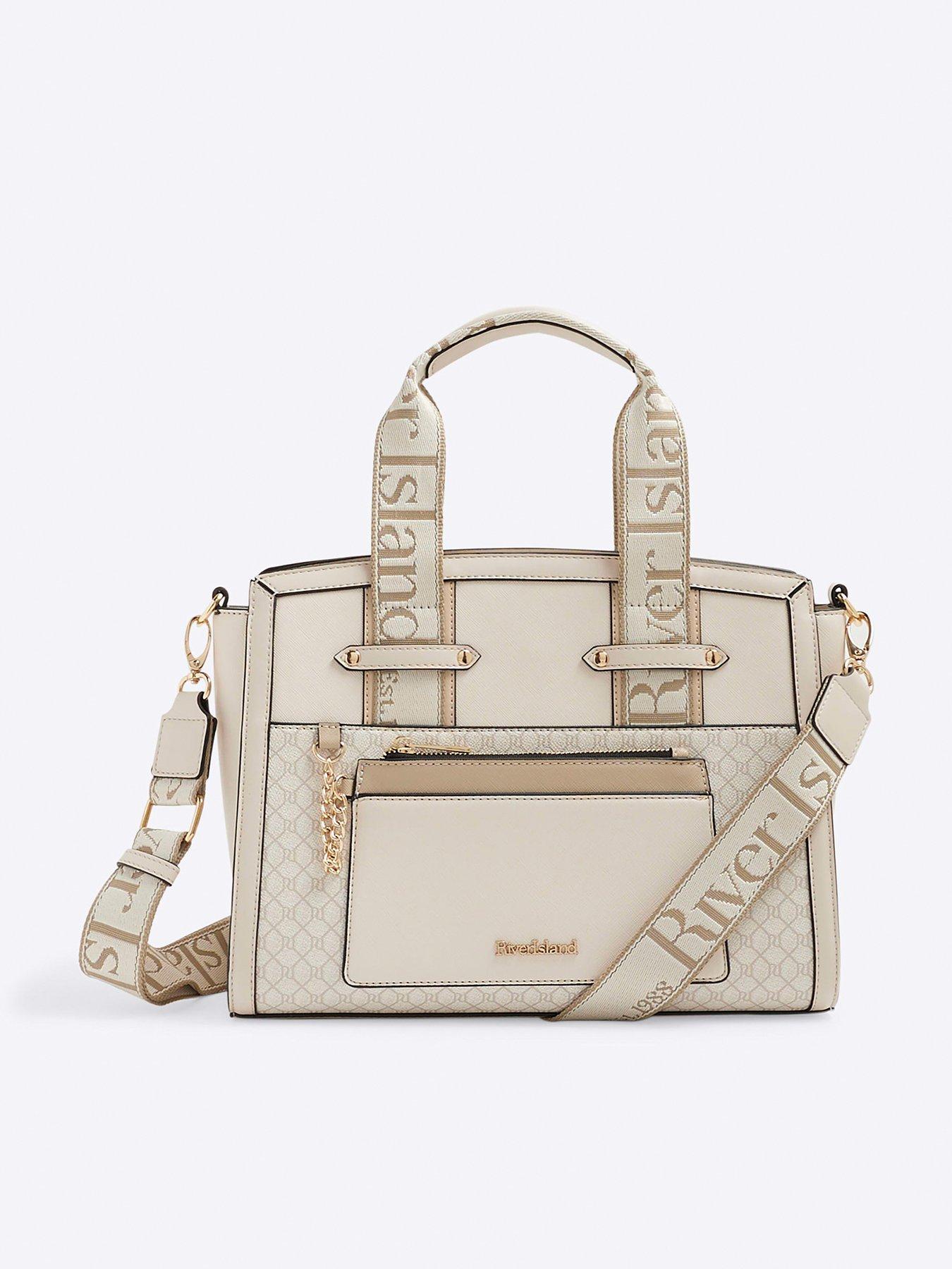 undefined Webbing Handle Monogram Tote Bag