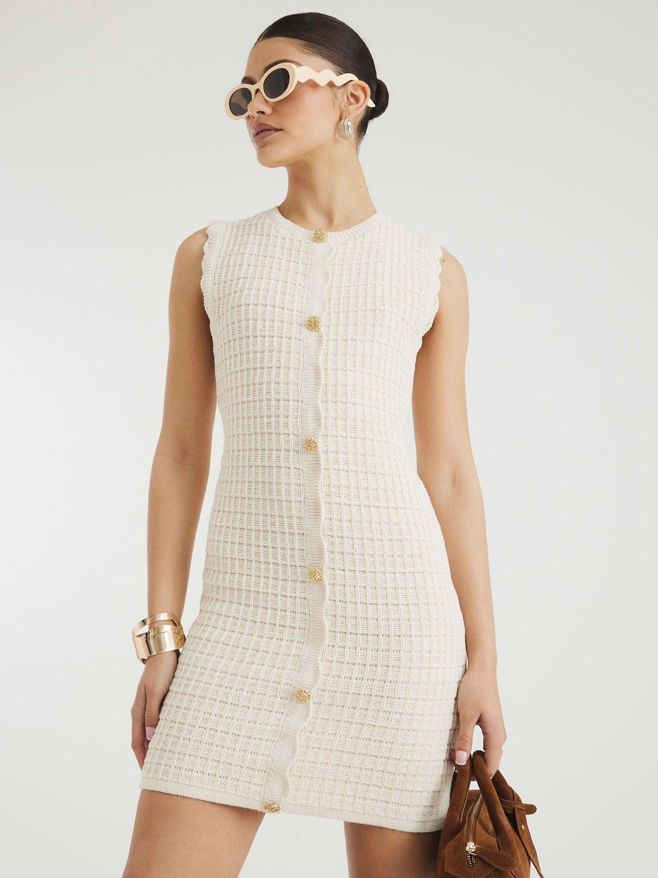 undefined Stitch Knit Mini Dress