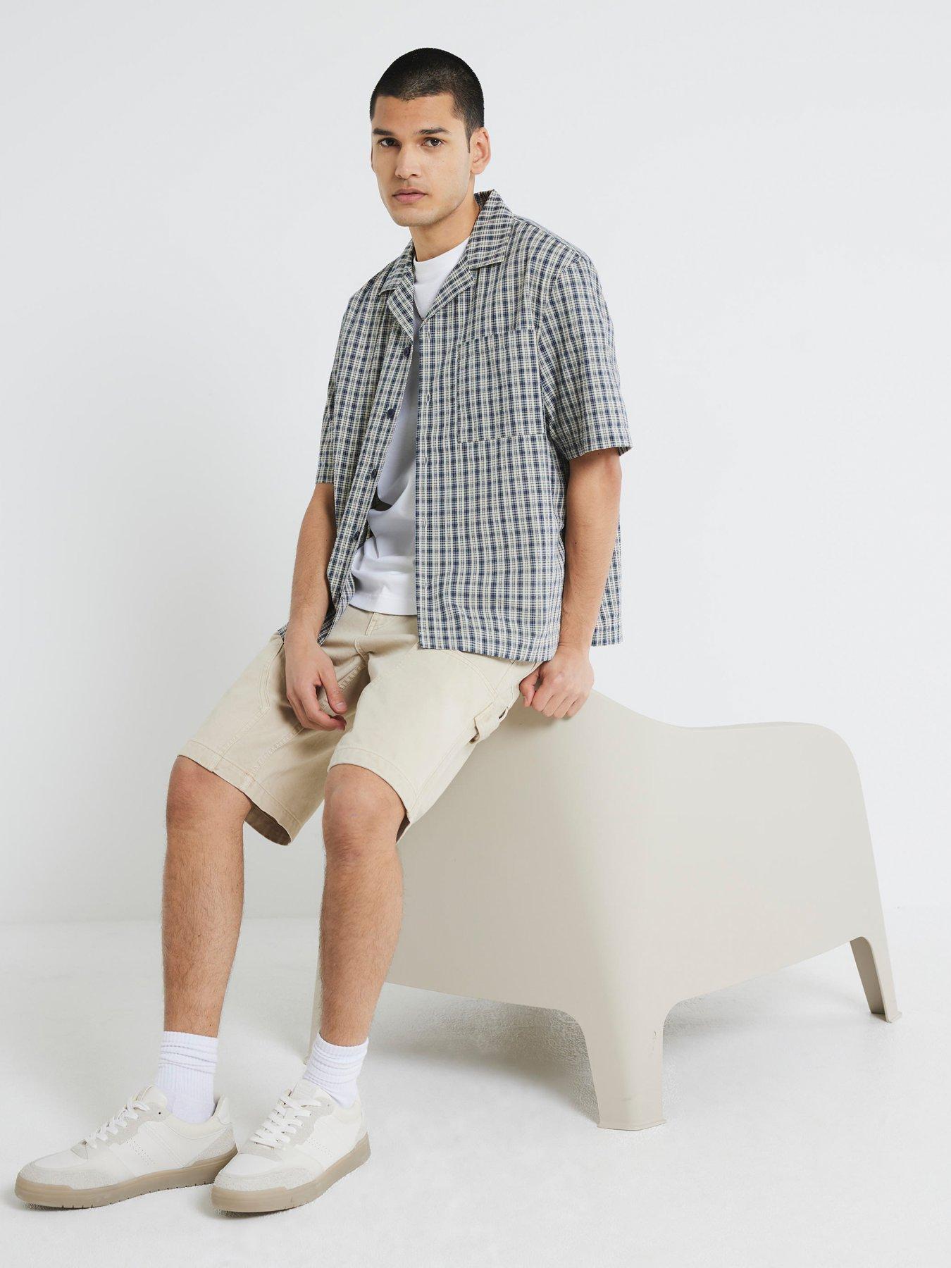 Image 3 of 4 of River Island Denim Carpenter Shorts