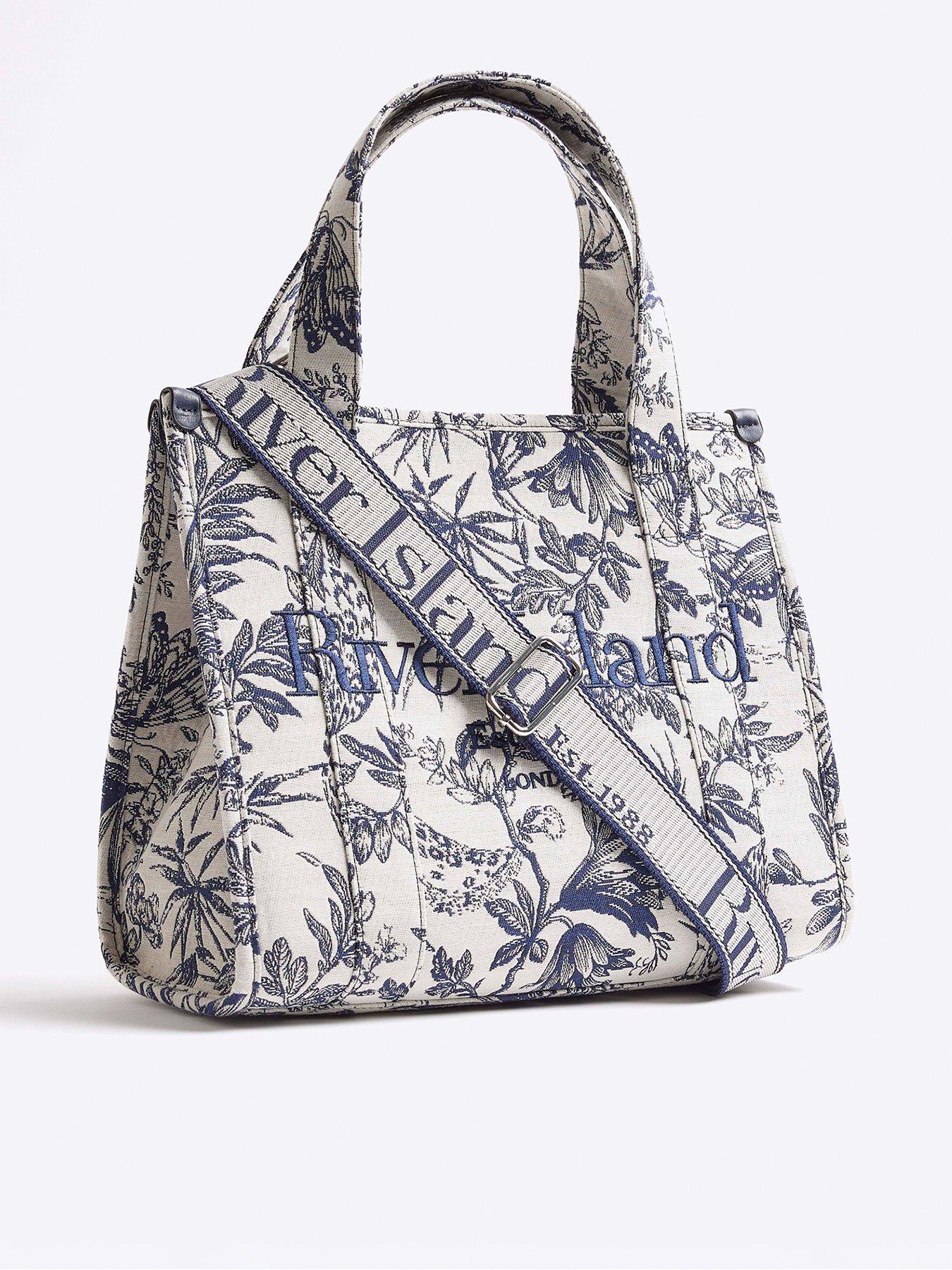 undefined Floral Embroidered Tote Bag
