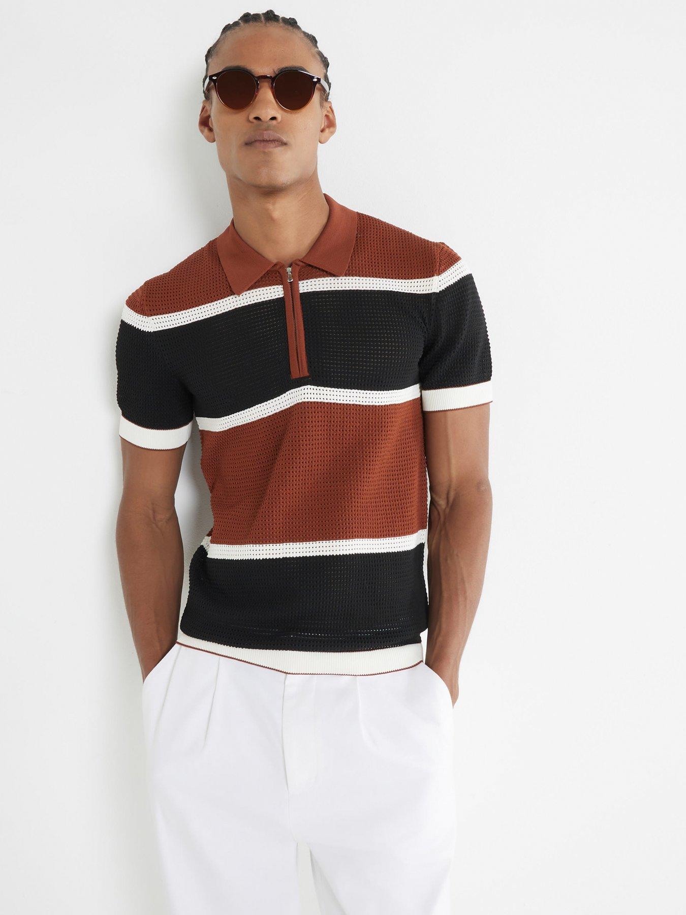 undefined Colour Blocked Polo Shirt