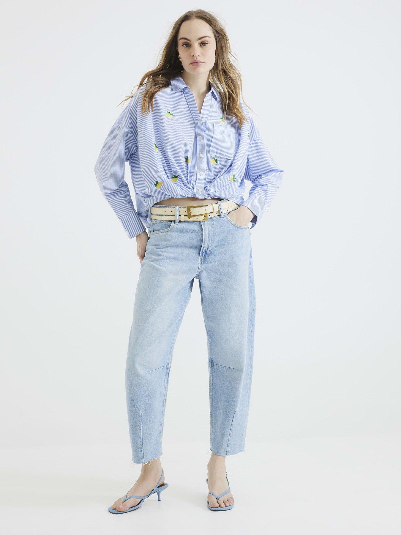 undefined Long Sleeve Striped Lemon Shirt