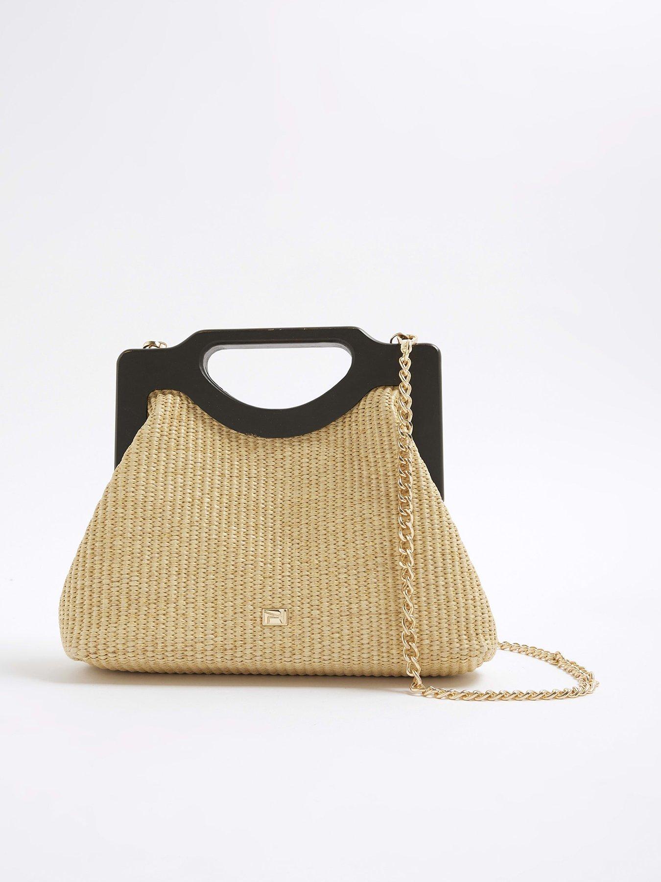 undefined Raffia Clutch Bag