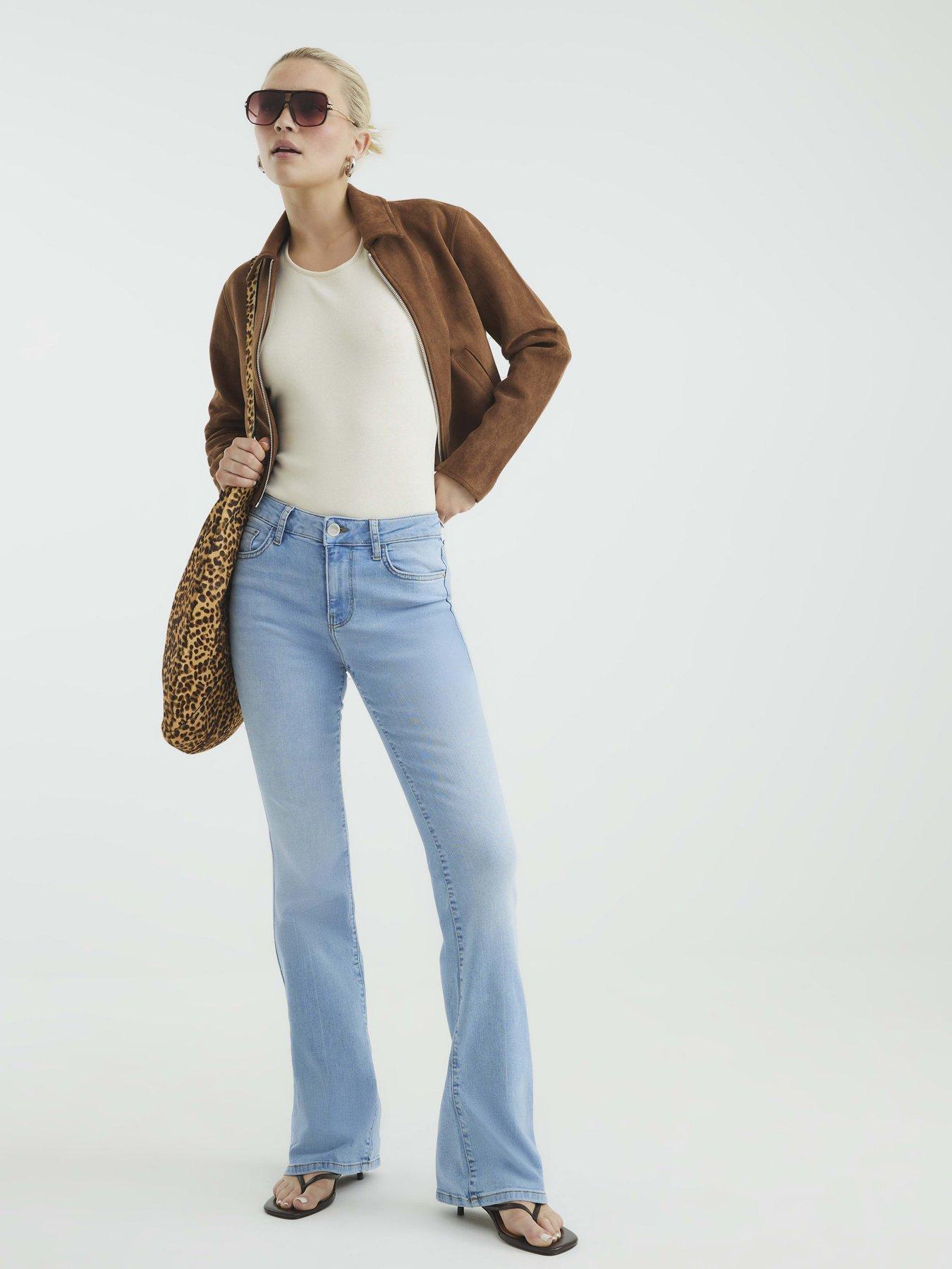 undefined Mid Rise Bootcut Jeans