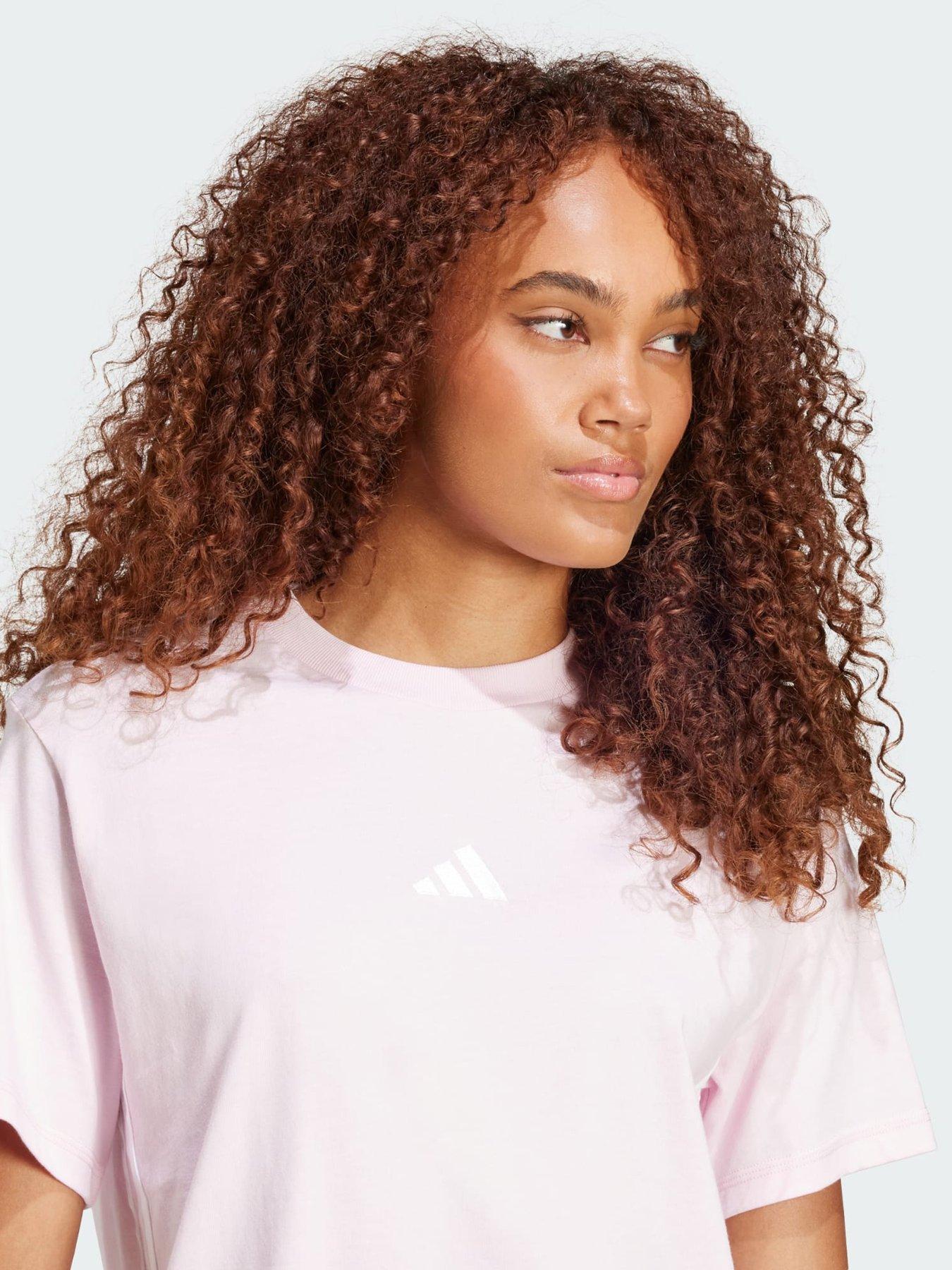 Image 4 of 5 of adidas Essentials 3-Stripes Cotton Tee