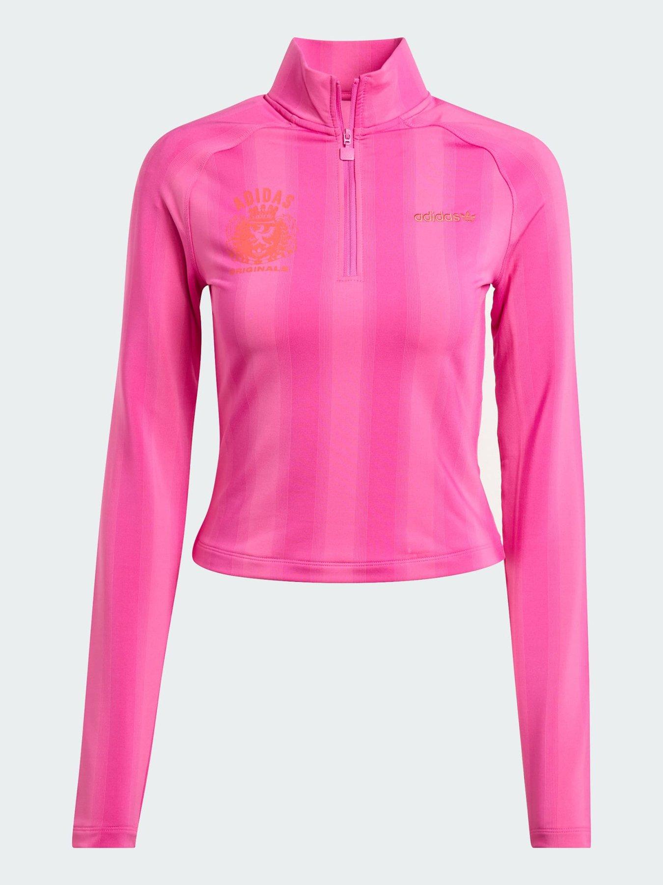 Image 5 of 5 of adidas Originals Half-Zip Graphic Football Long-Sleeve Top