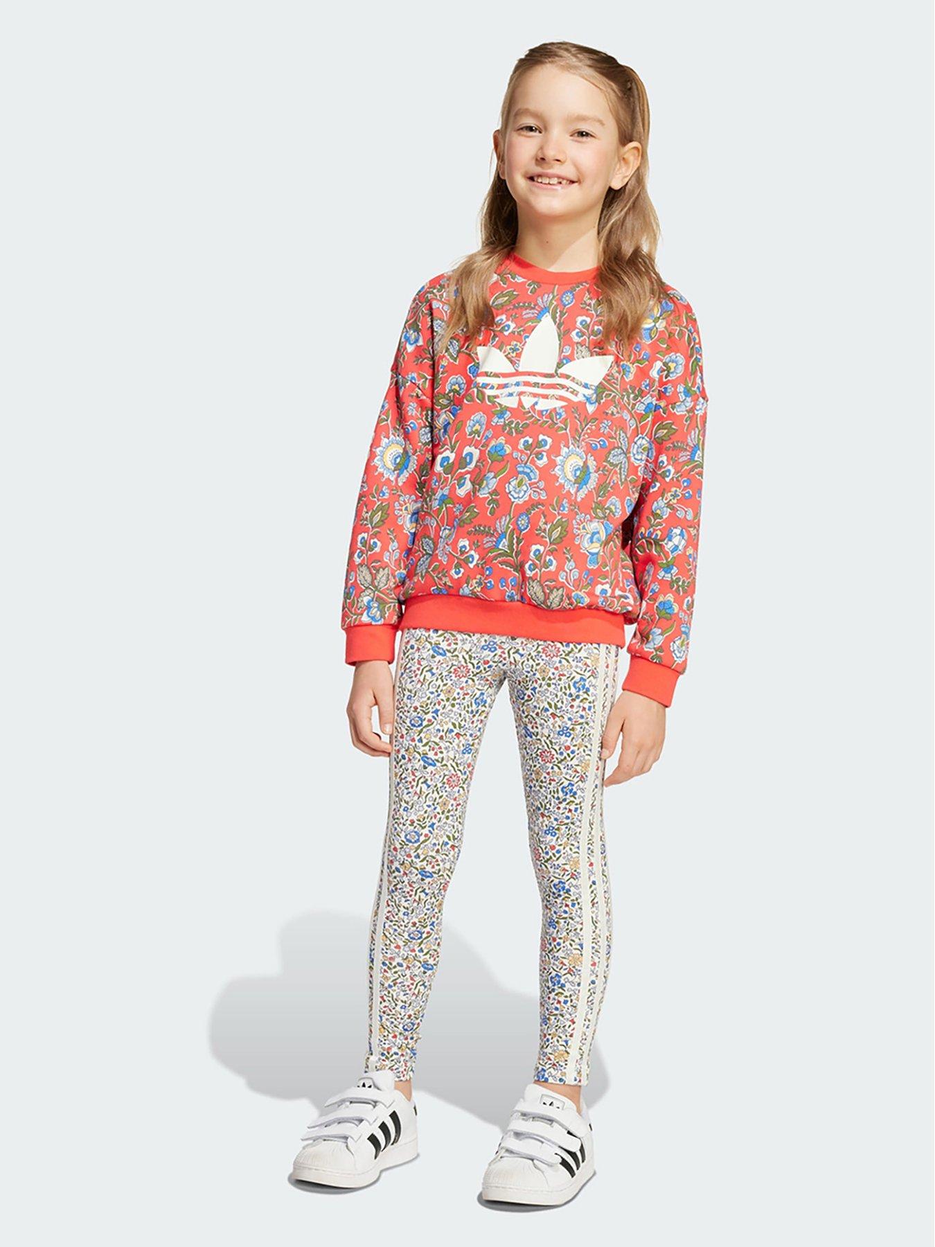 undefined Adidas Originals X Liberty London Crew Leggings Set Kids