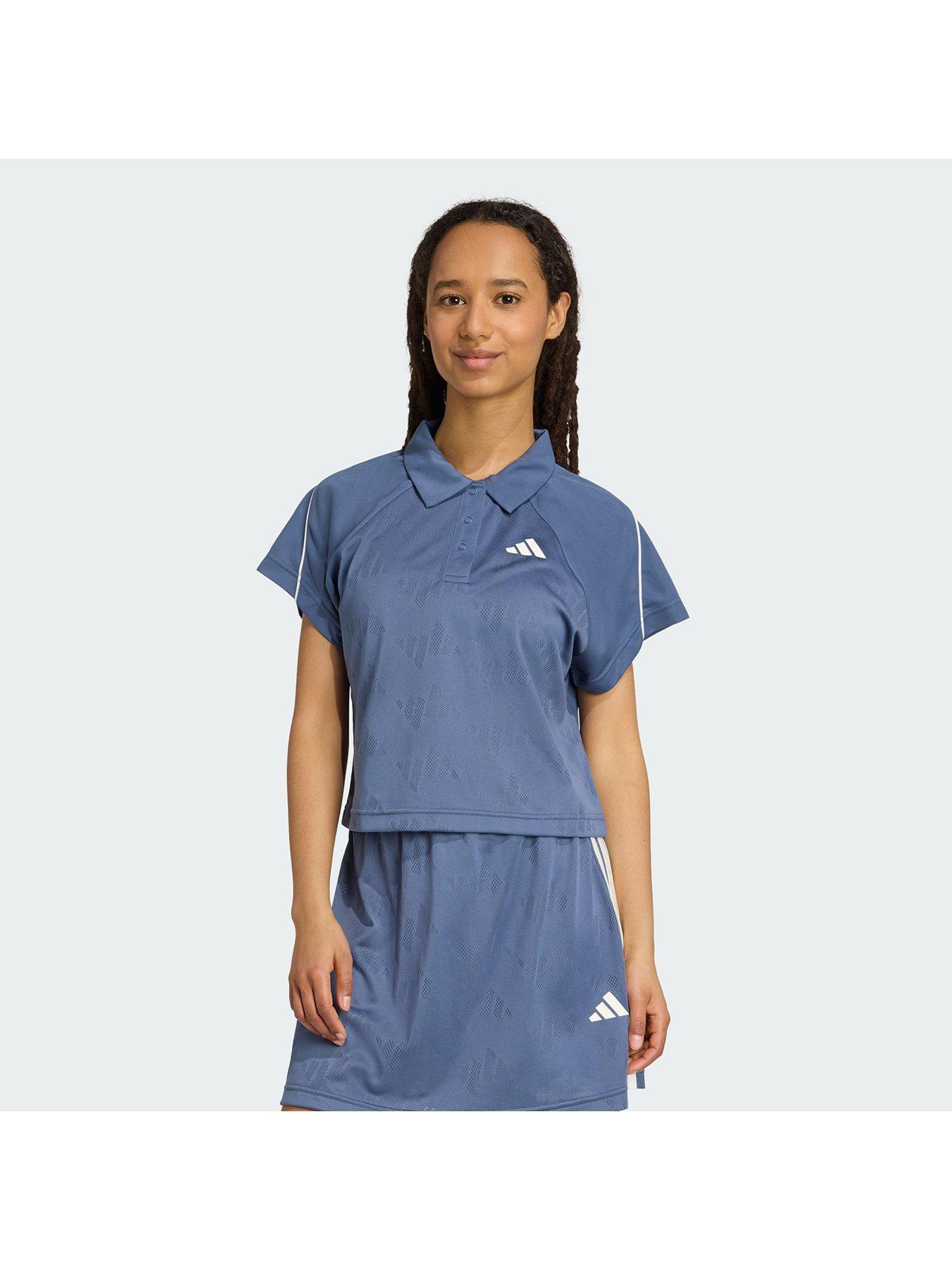 undefined Stadium 3-Stripes Tennis Inspired Jacquard Polo Tee