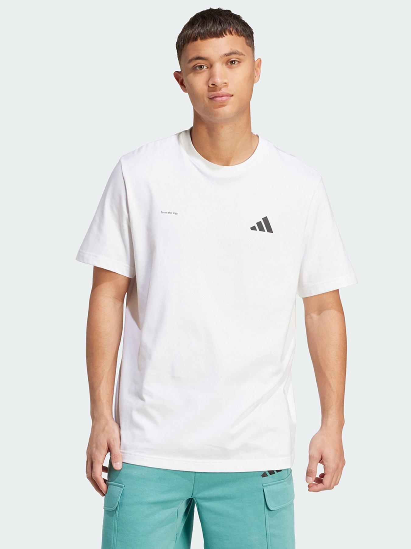 adidas Lens Power Of Three Hoop Graphic Tee - White