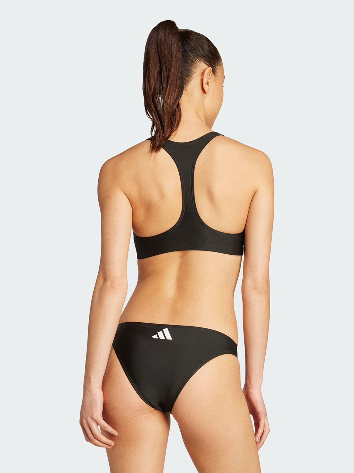Image 2 of 5 of adidas Big Bars C-back Bikini Set - Black