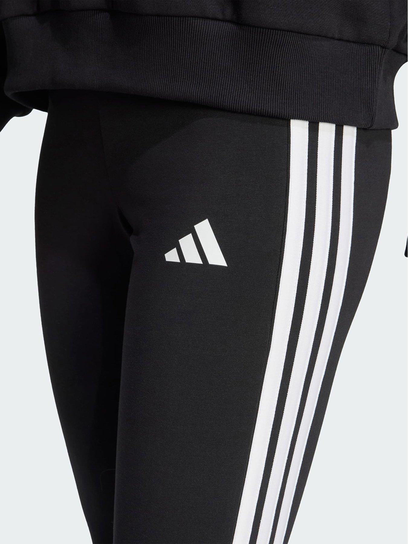Image 3 of 5 of adidas Essentials 3-Stripes Leggings 3/4 Length - Black