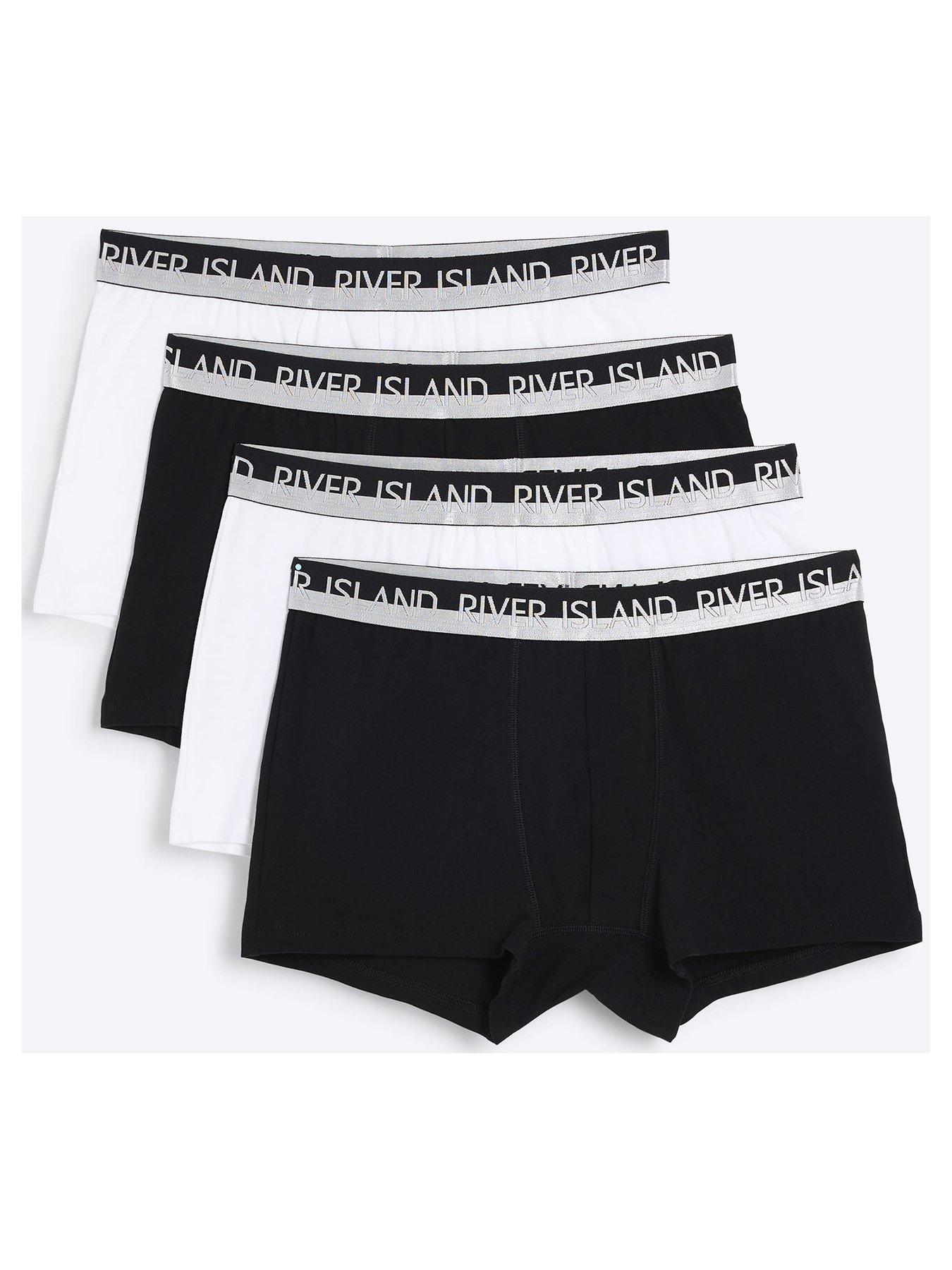 undefined Pack Of 4 Silver Split Waistband Briefs