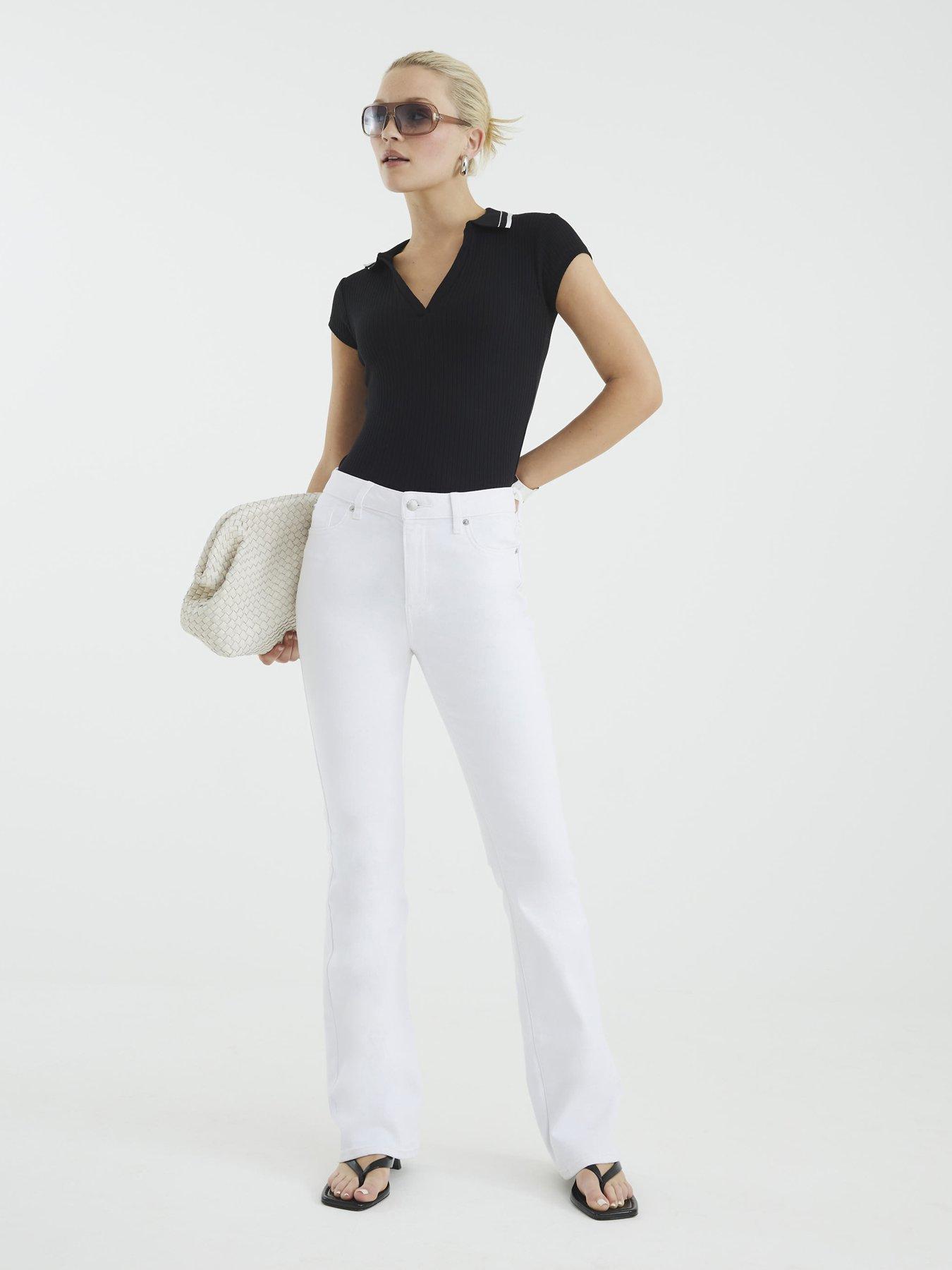 undefined Mid Rise Bootcut Jeans