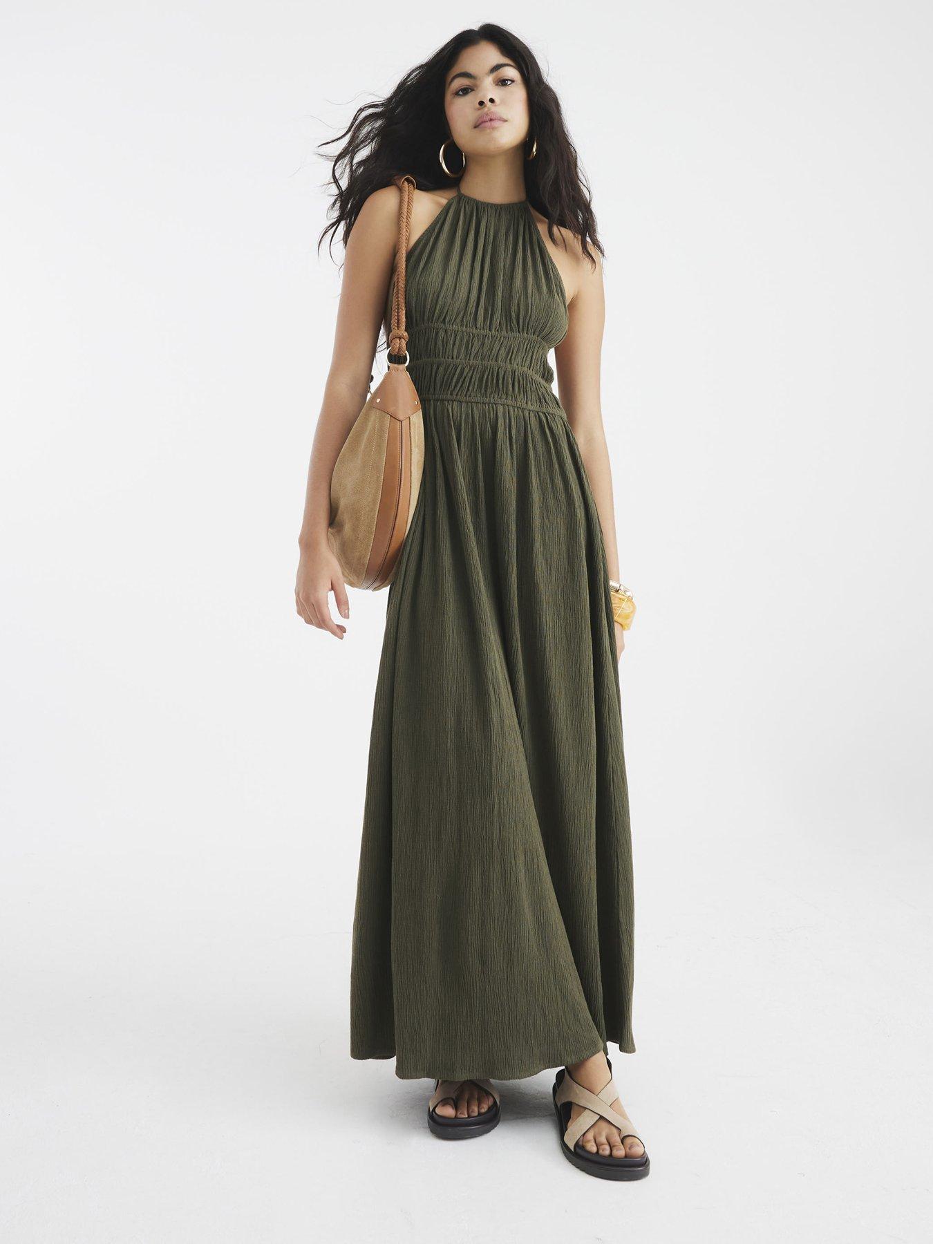 undefined Halter Neck Maxi Dress