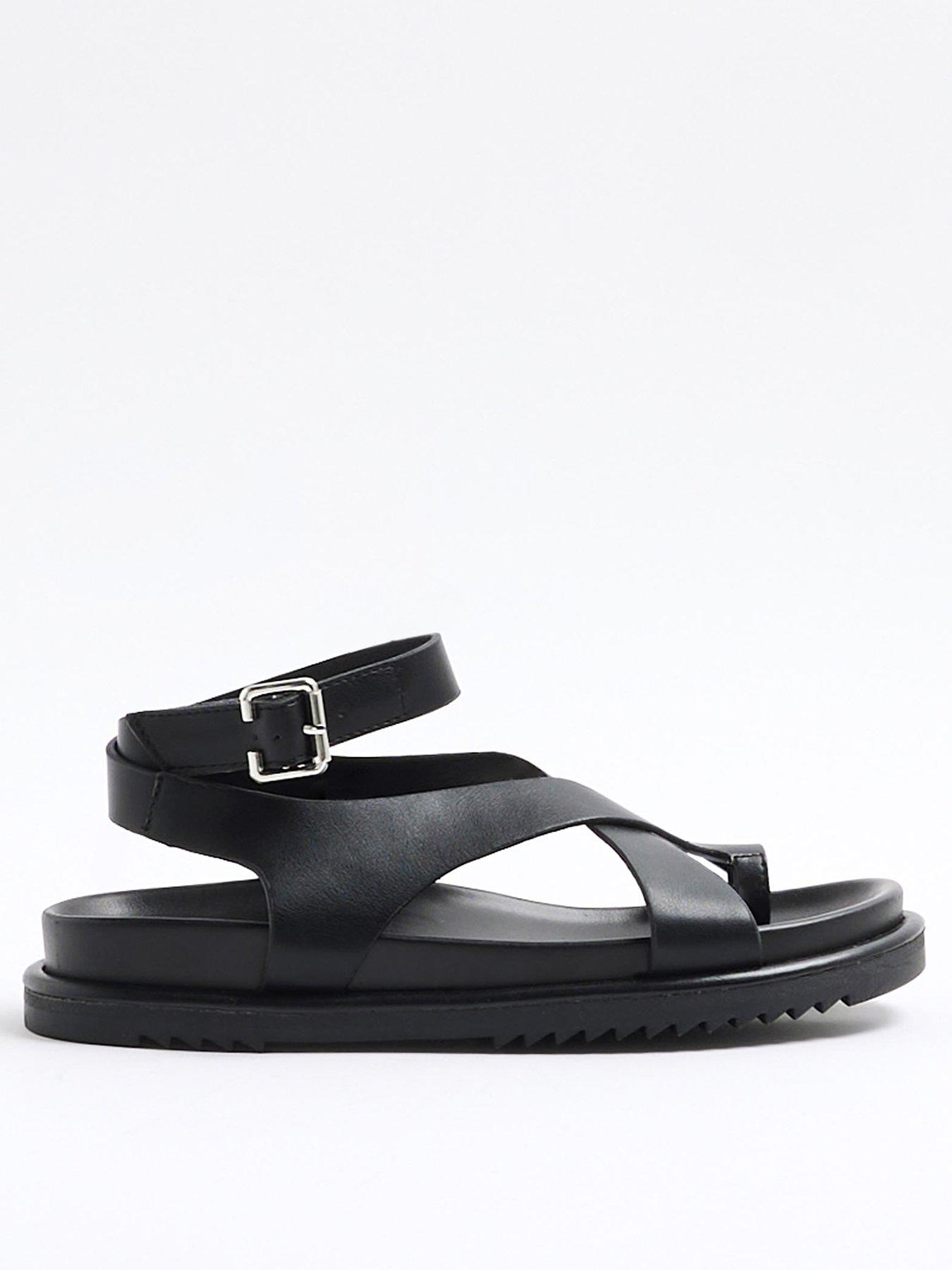 undefined Cross Over Footbed Sandals