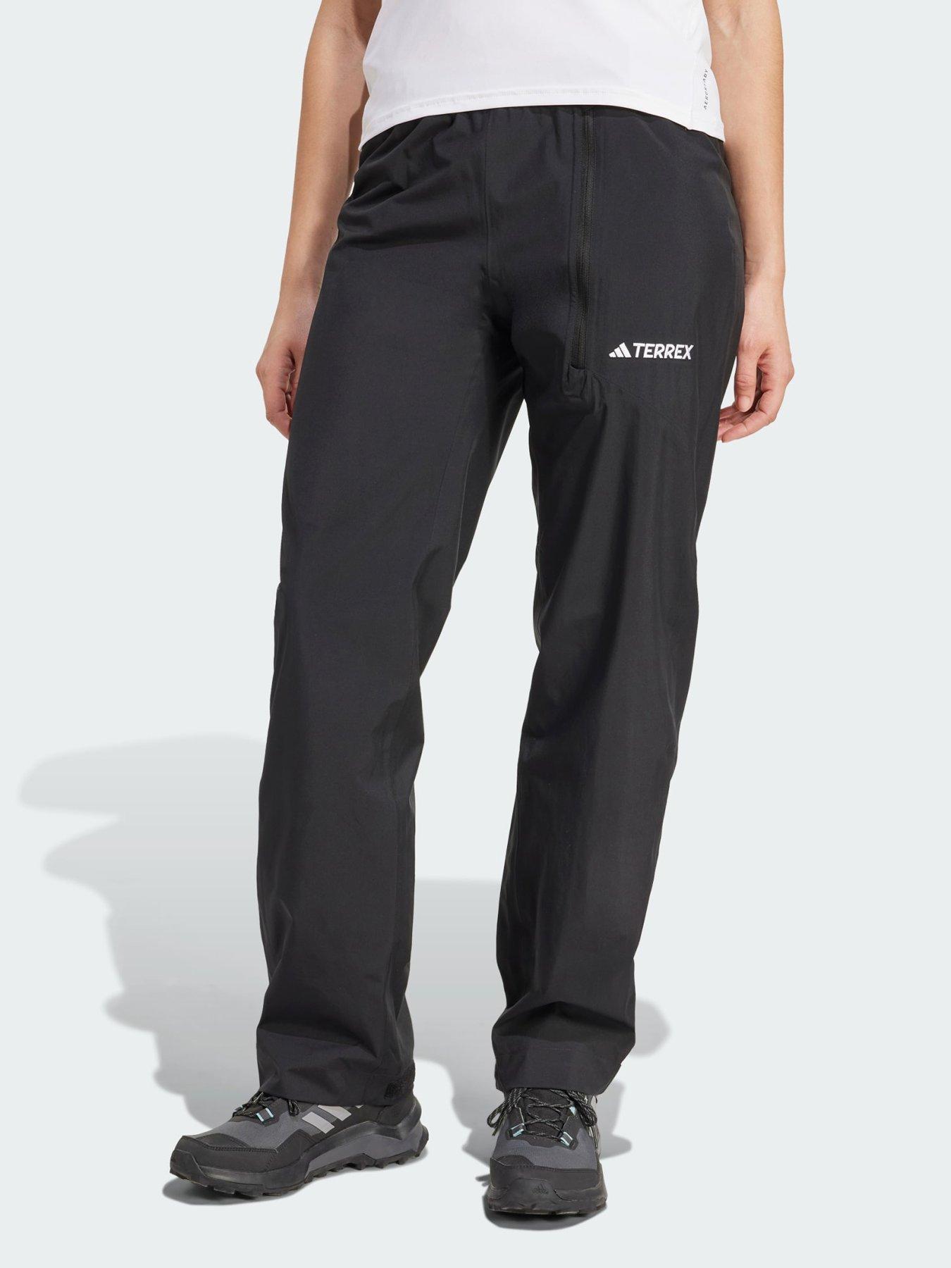 adidas Terrex Multi Climaproof Two-Layer Rain Pants, Black, Size Xl, Inside Leg Regular, Women