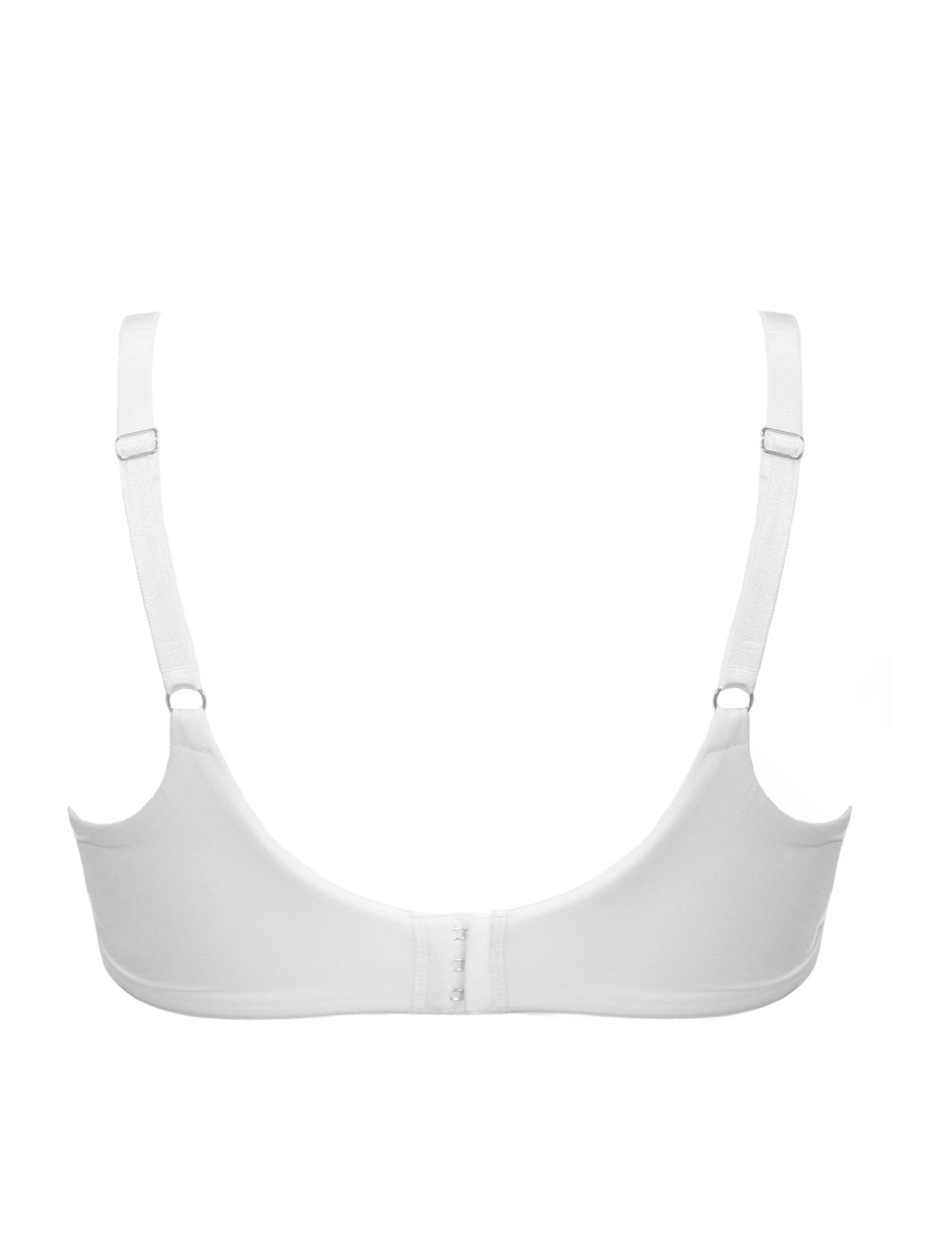 Image 4 of 4 of Pour Moi Viva Luxe Non-Padded Side Support Bra (White) D-J