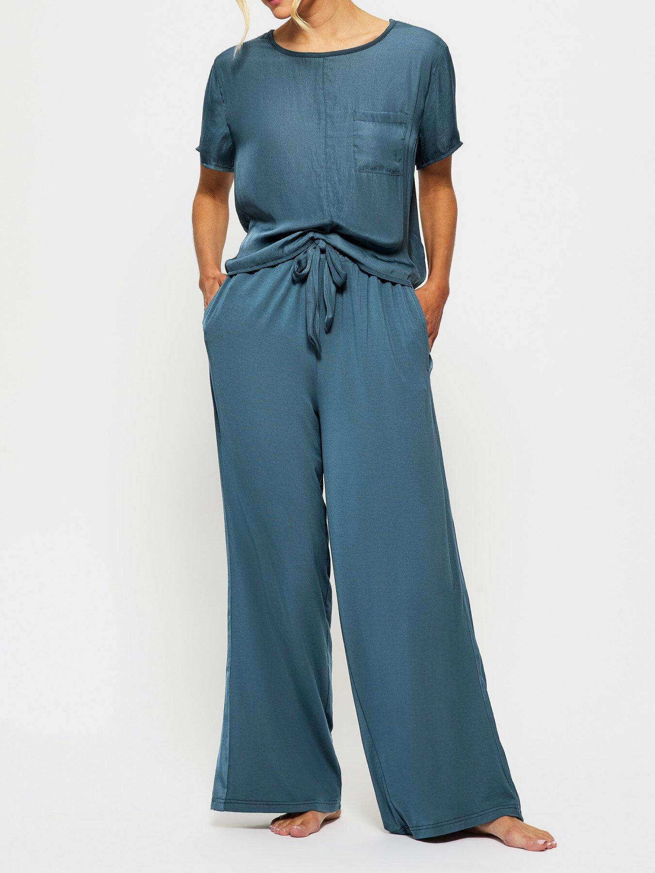 Image 1 of 2 of Knickerbox Raye Satin Jersey Trouser
