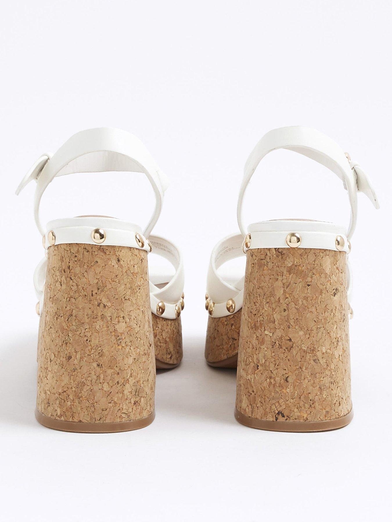 Image 3 of 5 of River Island Cork Platform Heeled Sandals