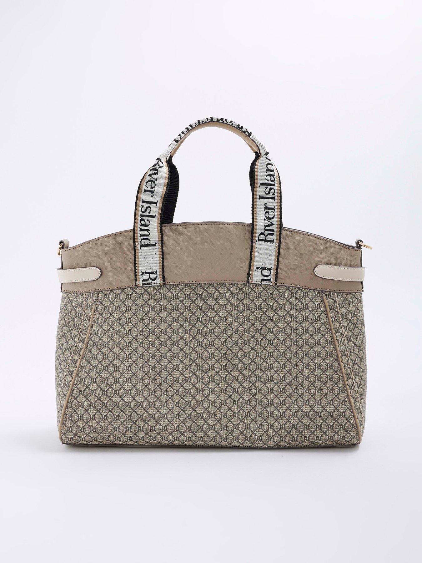 Image 4 of 5 of River Island Panelled Webbing Handle Tote Bag