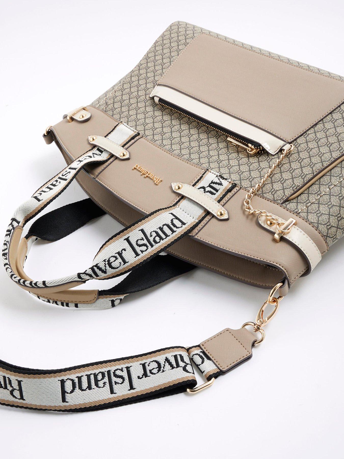 Image 5 of 5 of River Island Panelled Webbing Handle Tote Bag