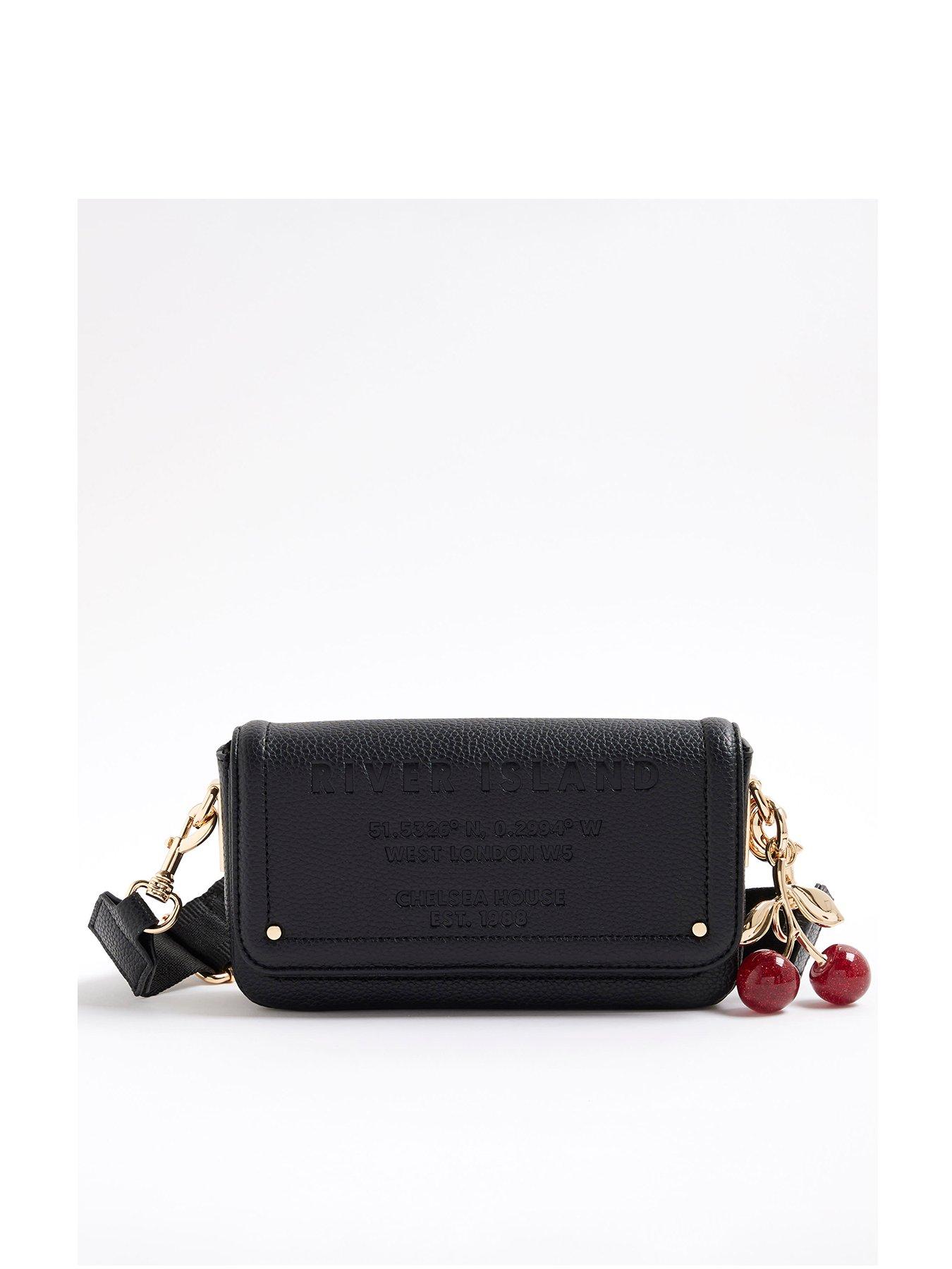 River Island Embossed Flap Cross Body Bag