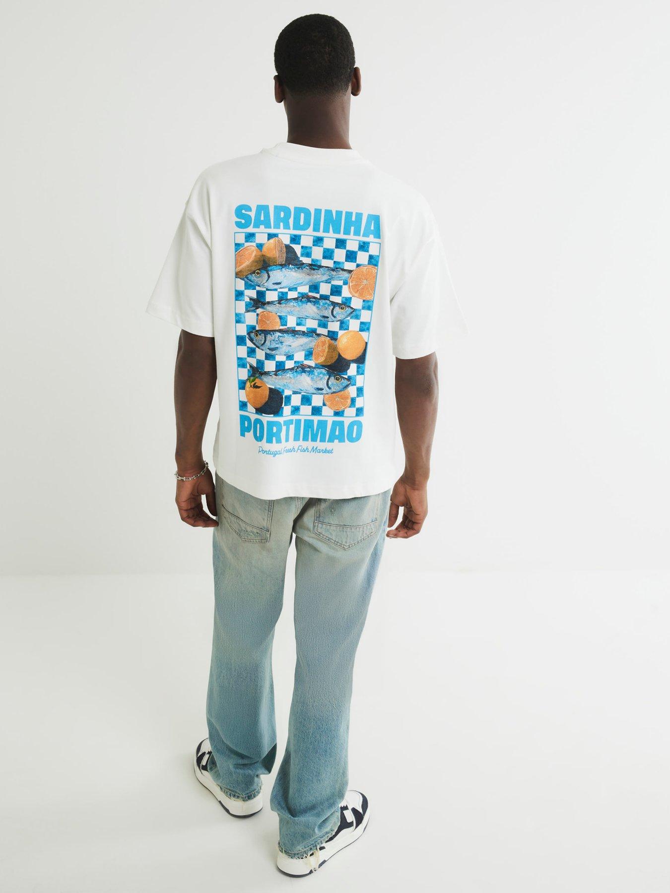 Image 2 of 4 of River Island White Boxy Fit Lemon Sardine T-shirt